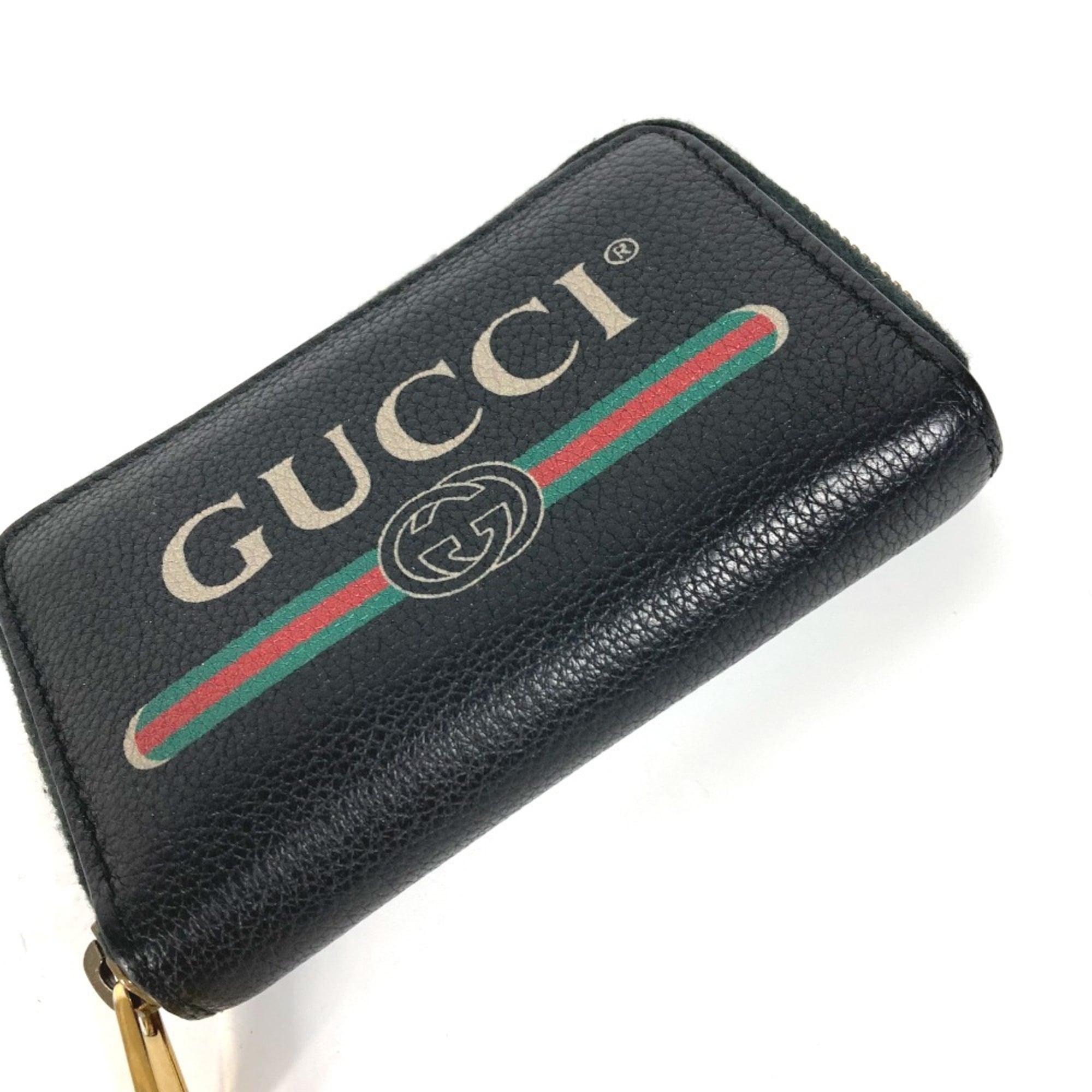 Gucci Black Leather Coin Purse/Coin Case (Pre-Owned)