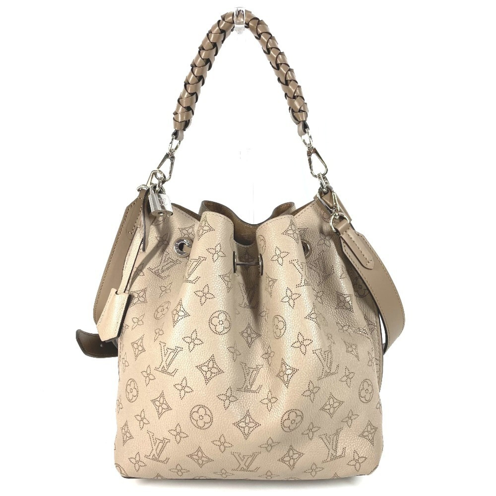 Louis Vuitton Beige Monogram Leather Handbag Shoulder Bag (Pre-Owned)