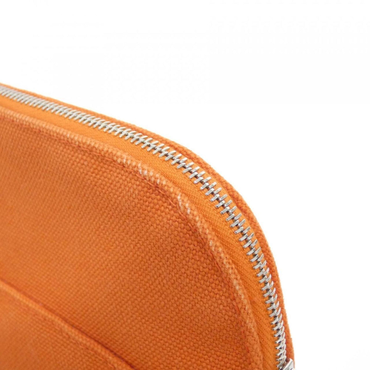 Hermes Feu Orange Canvas Pouch (Pre-Owned)