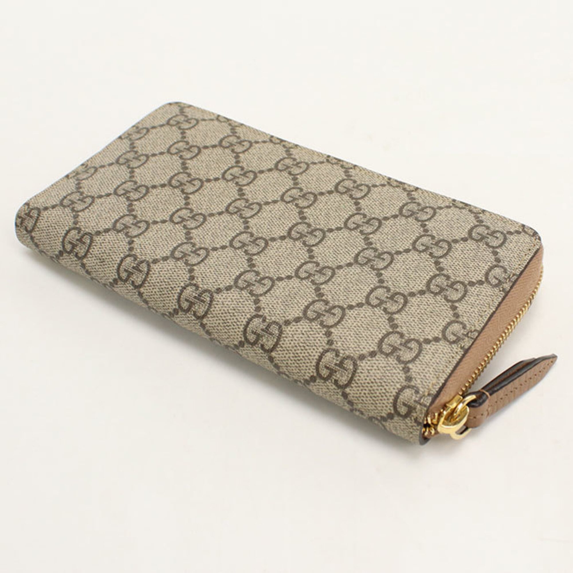 Gucci Beige Pvc Leather Long Wallet (Bi-Fold) (Pre-Owned)