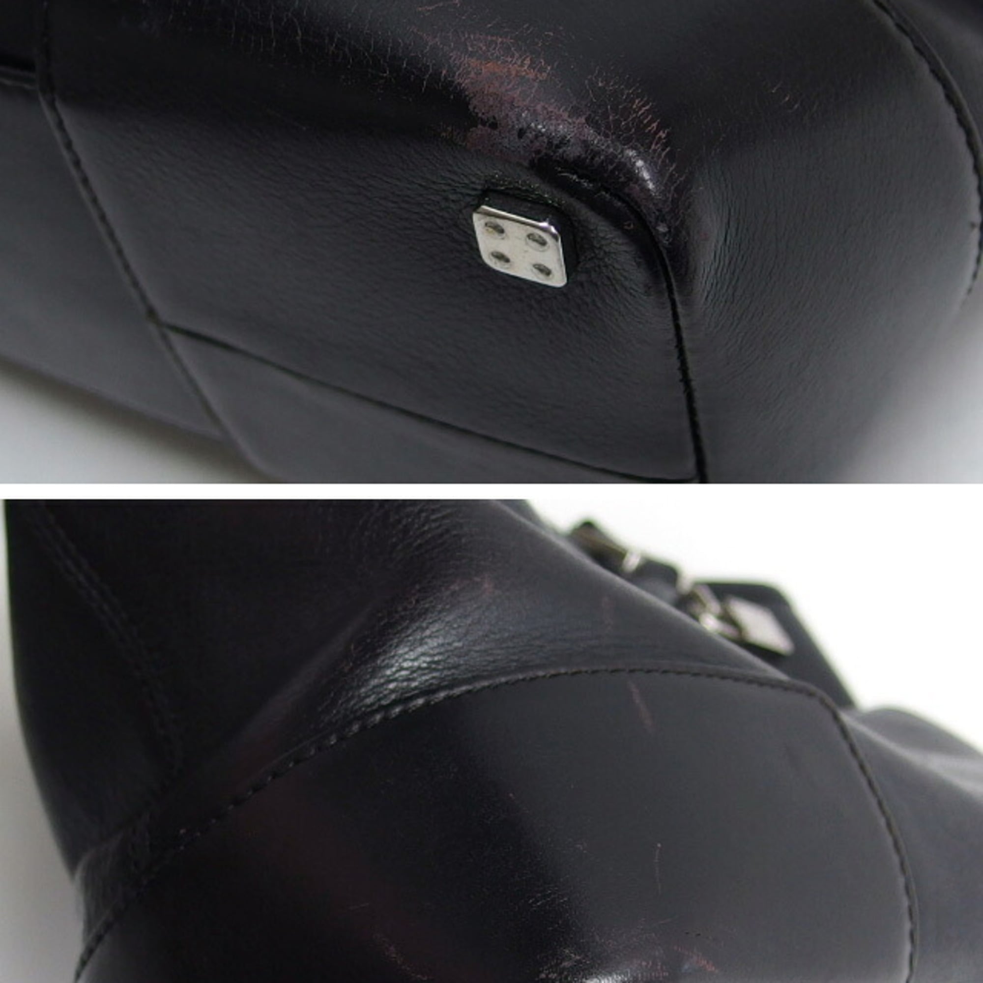 Loewe Amazona Black Leather Handbag Tote Bag (Pre-Owned)