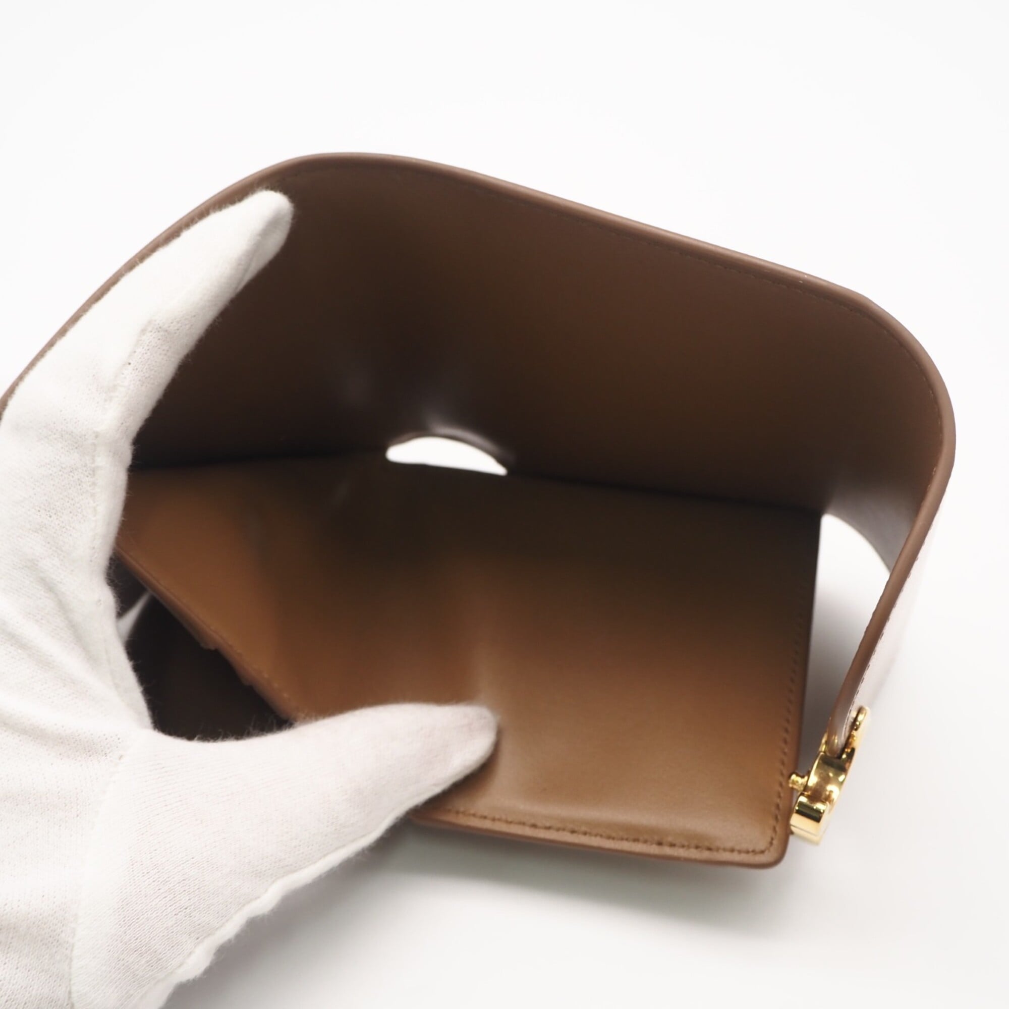 Celine Brown Leather Wallet (Tri-Fold) (Pre-Owned)