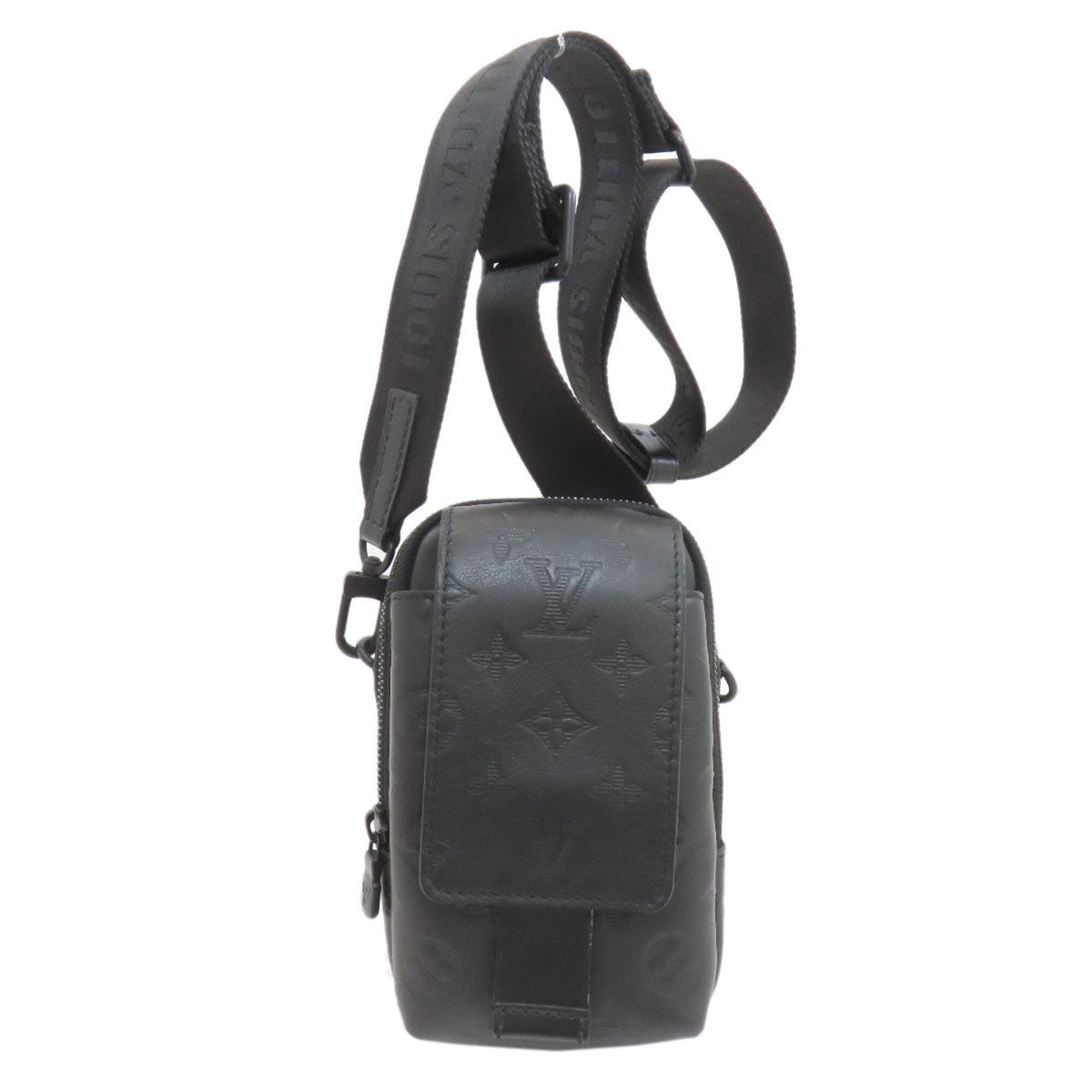 Louis Vuitton Noir Monogram Shadow Shoulder Bag (Pre-Owned)