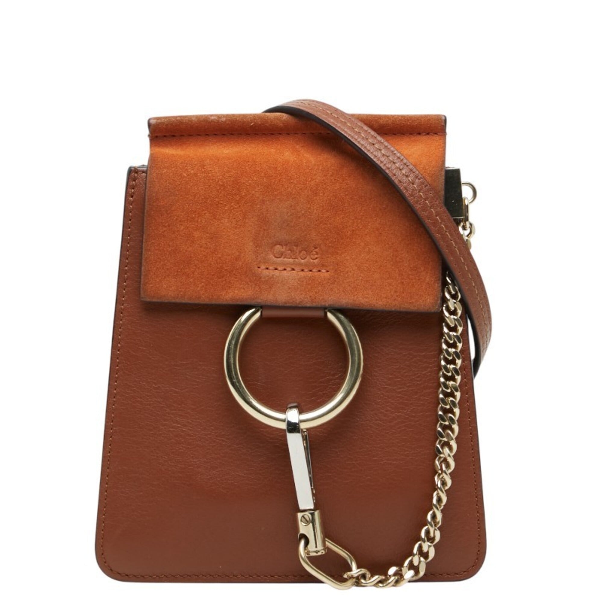 Chloé Brown Leather Suede Shoulder Bag (Pre-Owned)