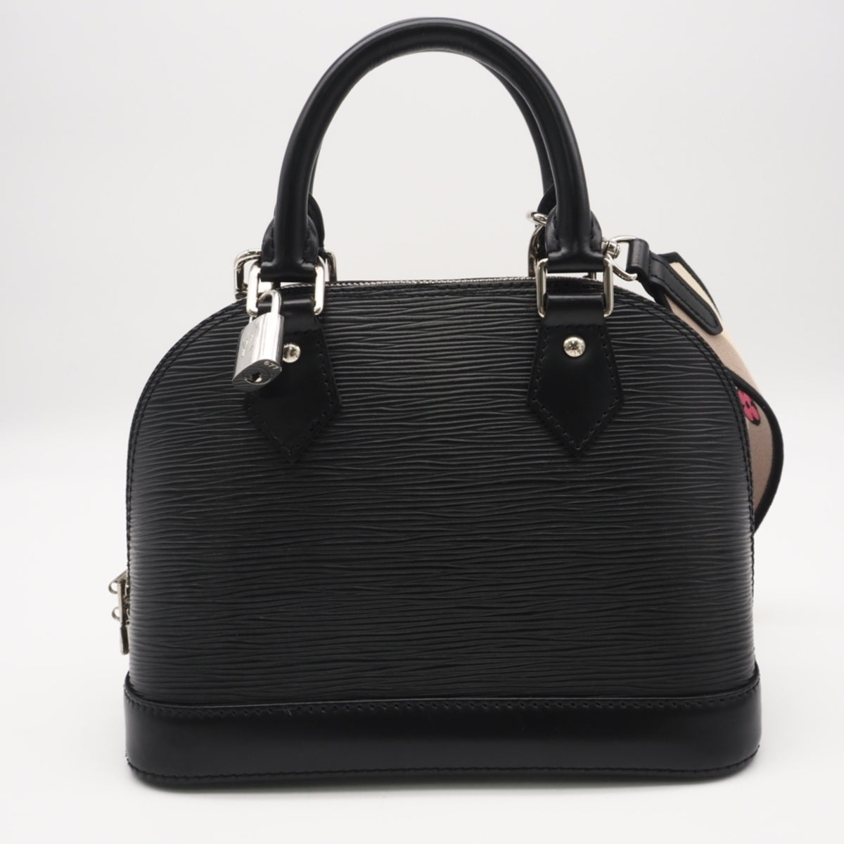 Louis Vuitton Beige Pink Black Noir Leather Handbag (Pre-Owned)