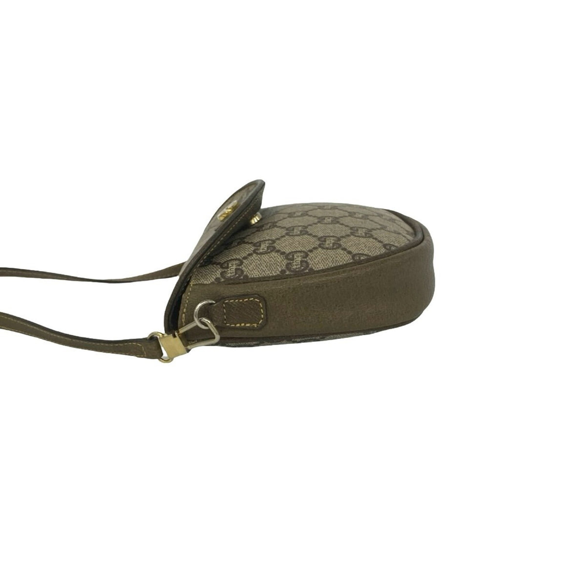 Gucci Brown Leather Pvc Pochette Shoulder Bag (Pre-Owned)