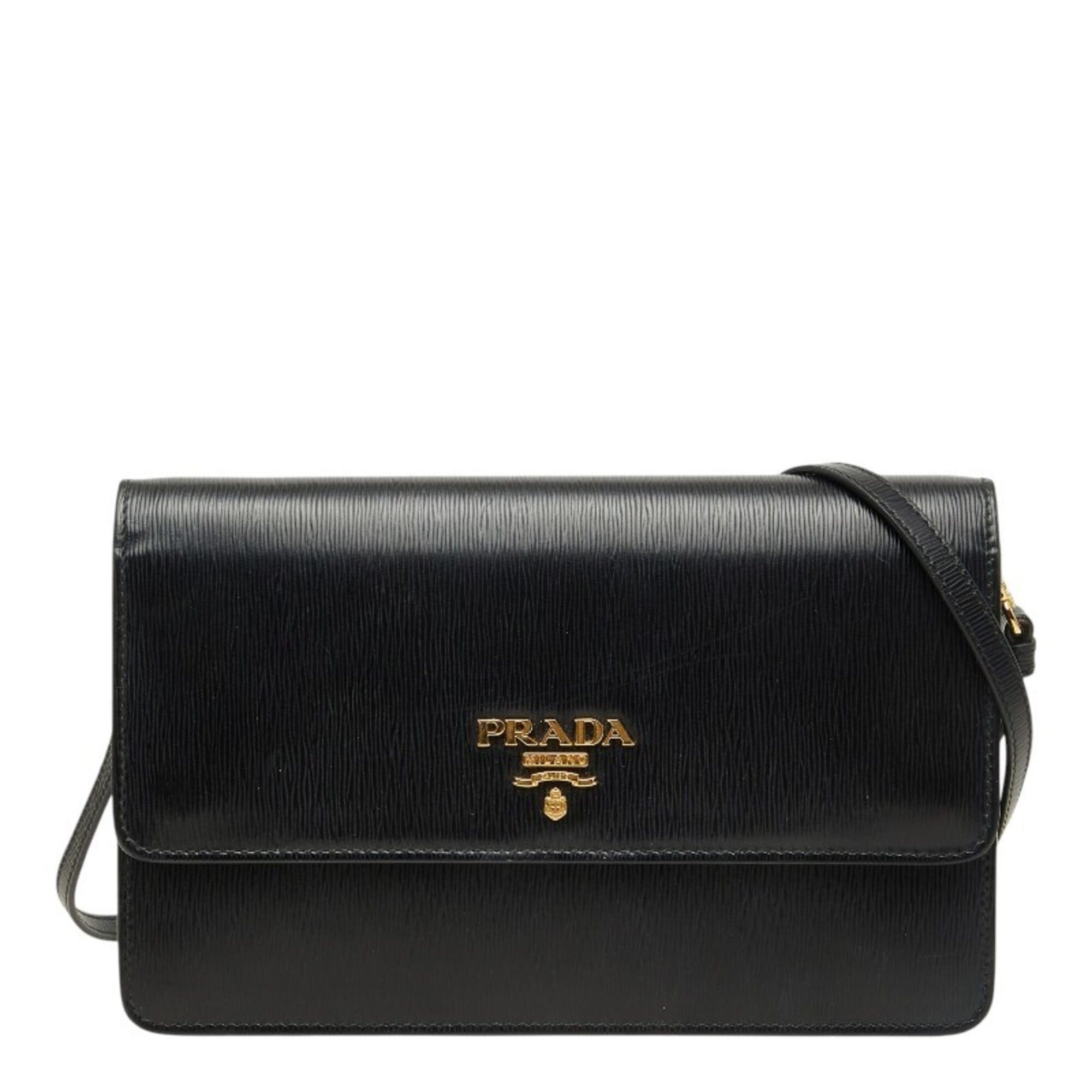 Prada Black Leather Shoulder Bag (Pre-Owned)