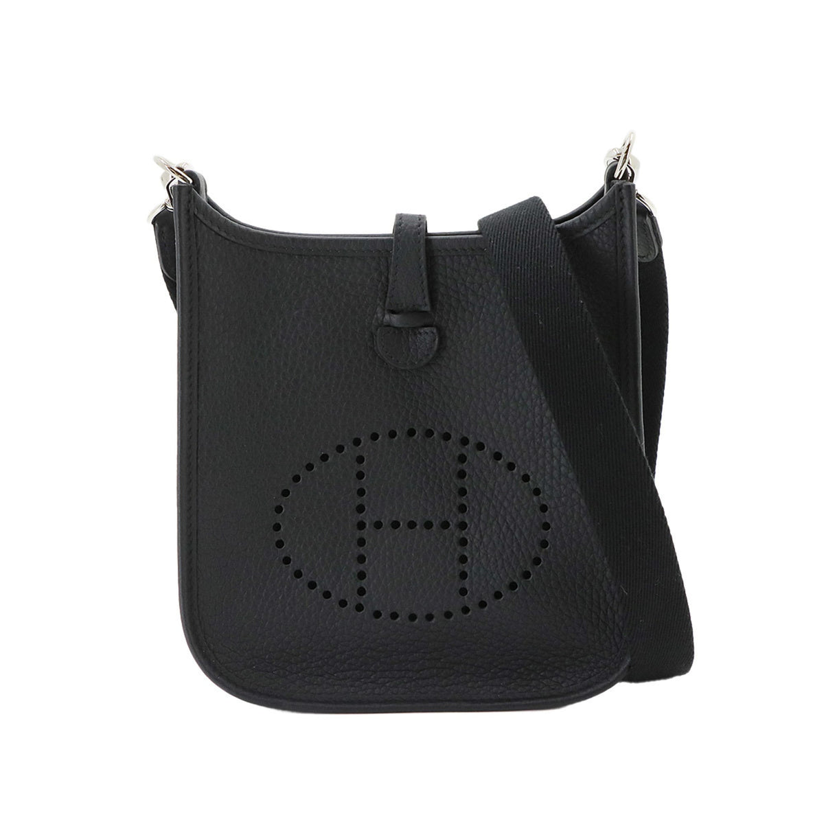 Hermes Black Taurillon Clemence Leather Handbag Shoulder Bag (Pre-Owned)