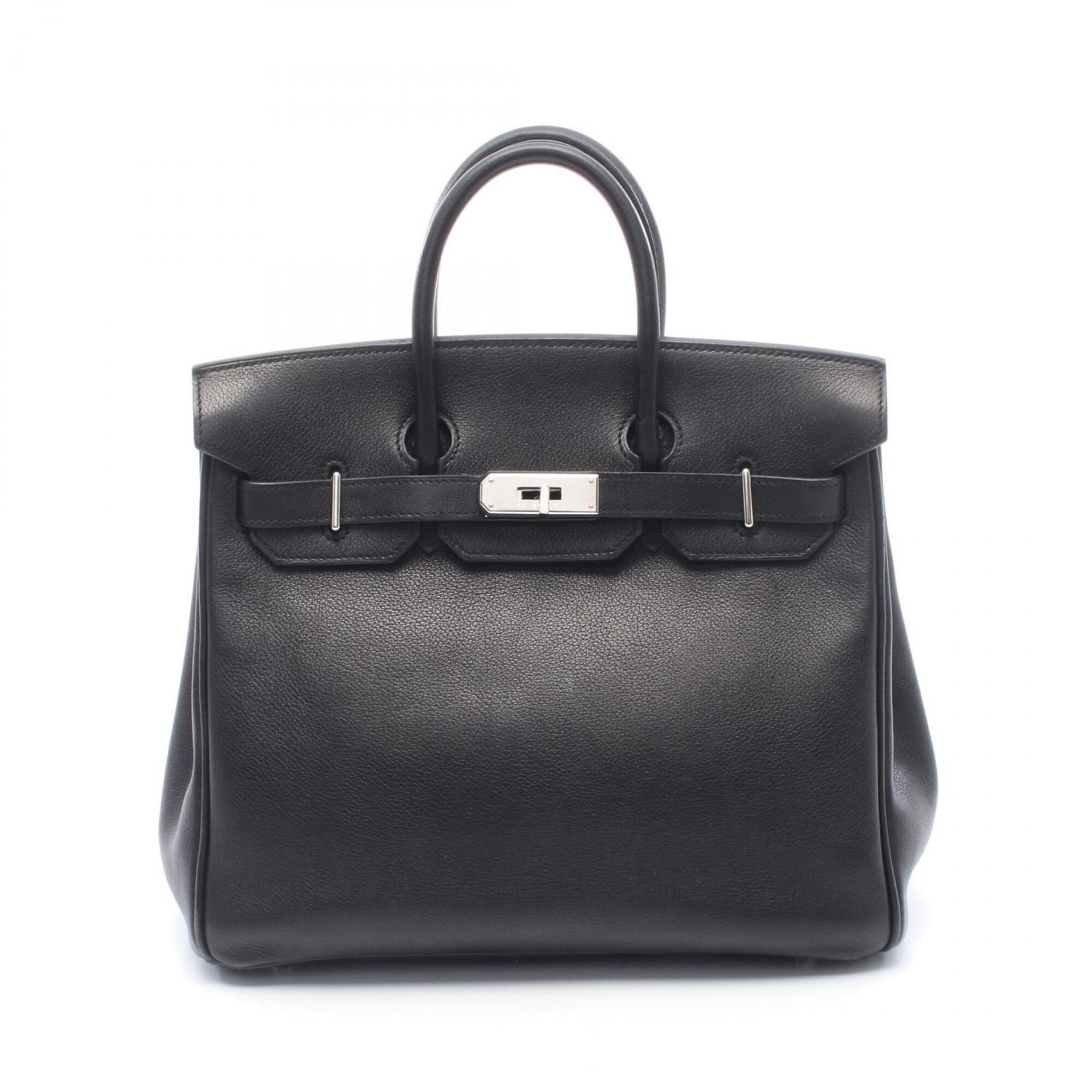 Hermes Black Leather Handbag (Pre-Owned)