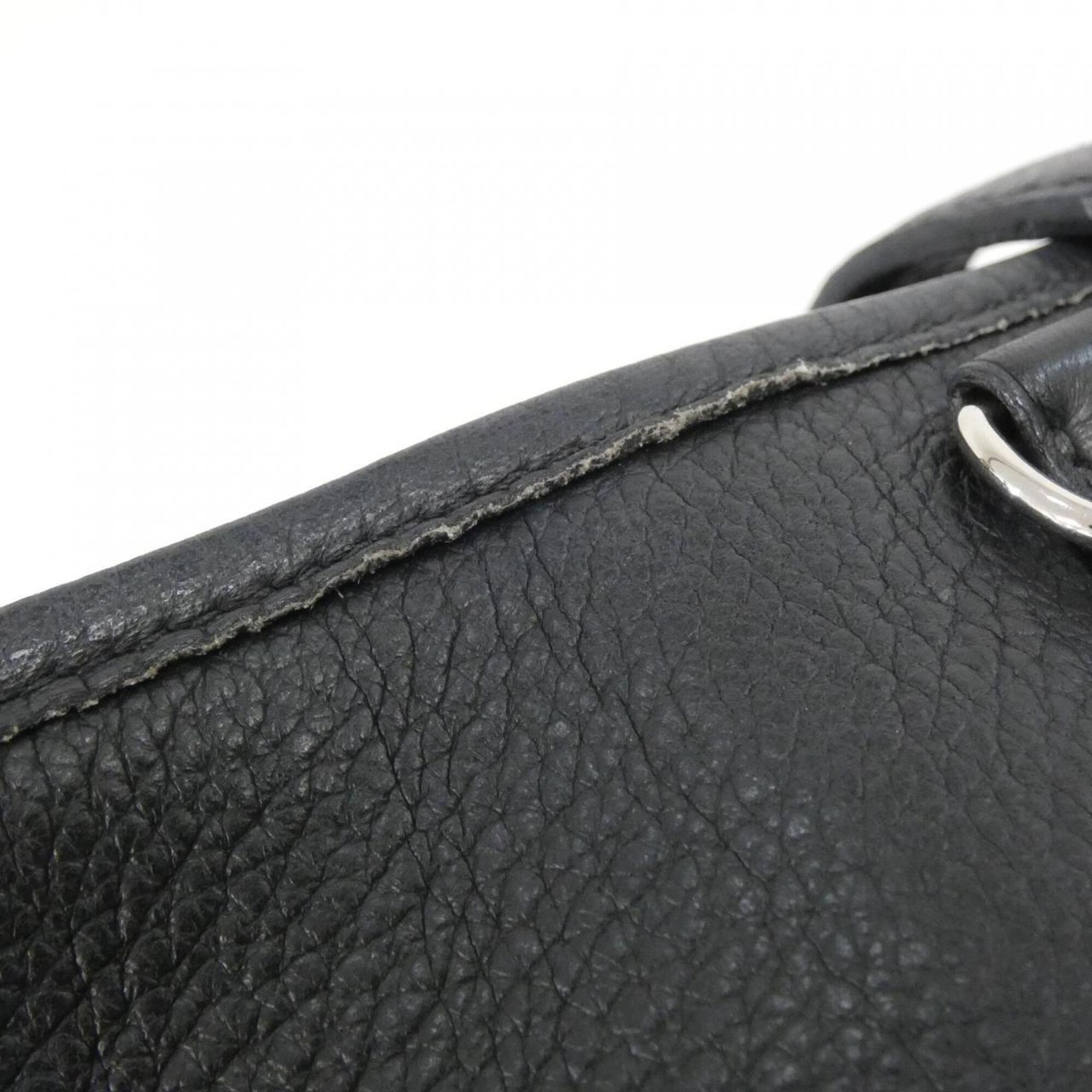 Hermes Black Taurillon Clemence Leather Shoulder Bag (Pre-Owned)