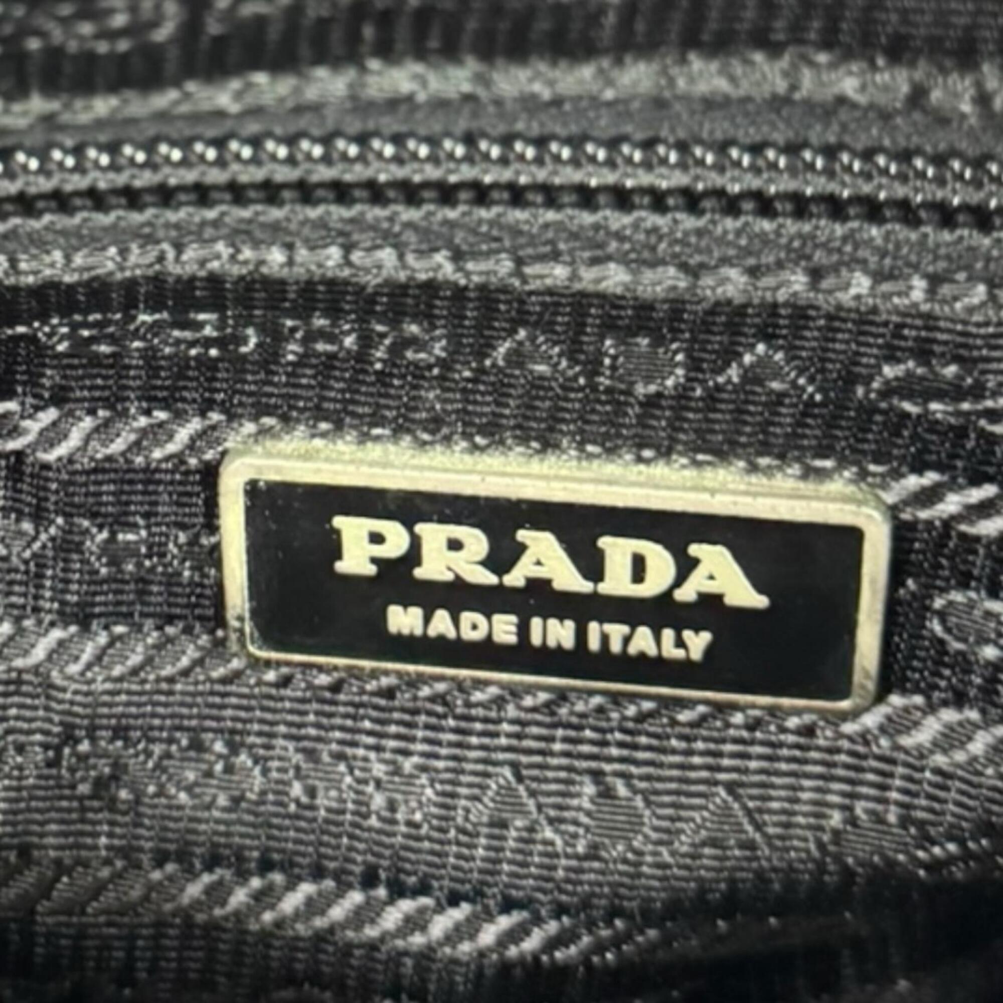 Prada Black Nylon Leather Shoulder Bag (Pre-Owned)