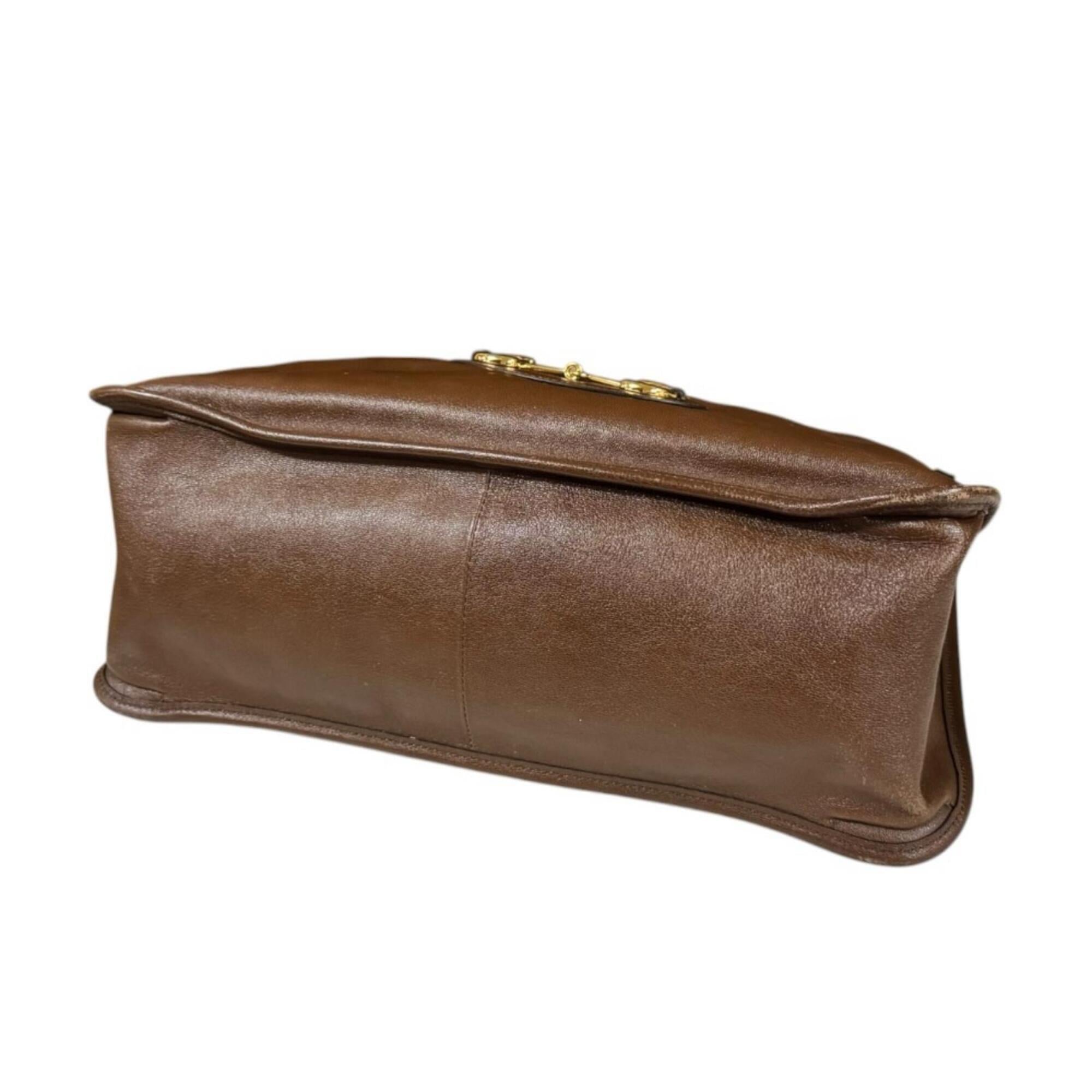 Gucci Brown Leather Tote Bag (Pre-Owned)