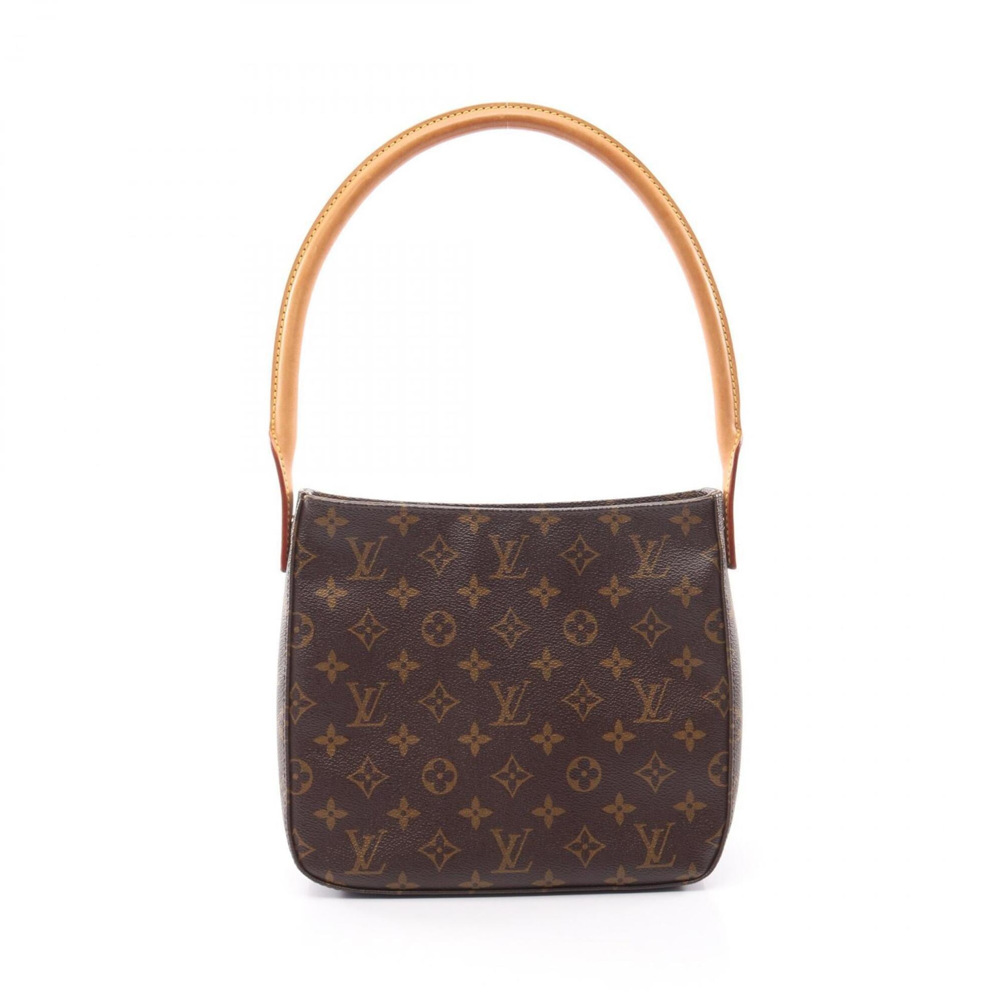 Louis Vuitton Brown Monogram Coated Canvas Leather Handbag Shoulder Bag (Pre-Owned)