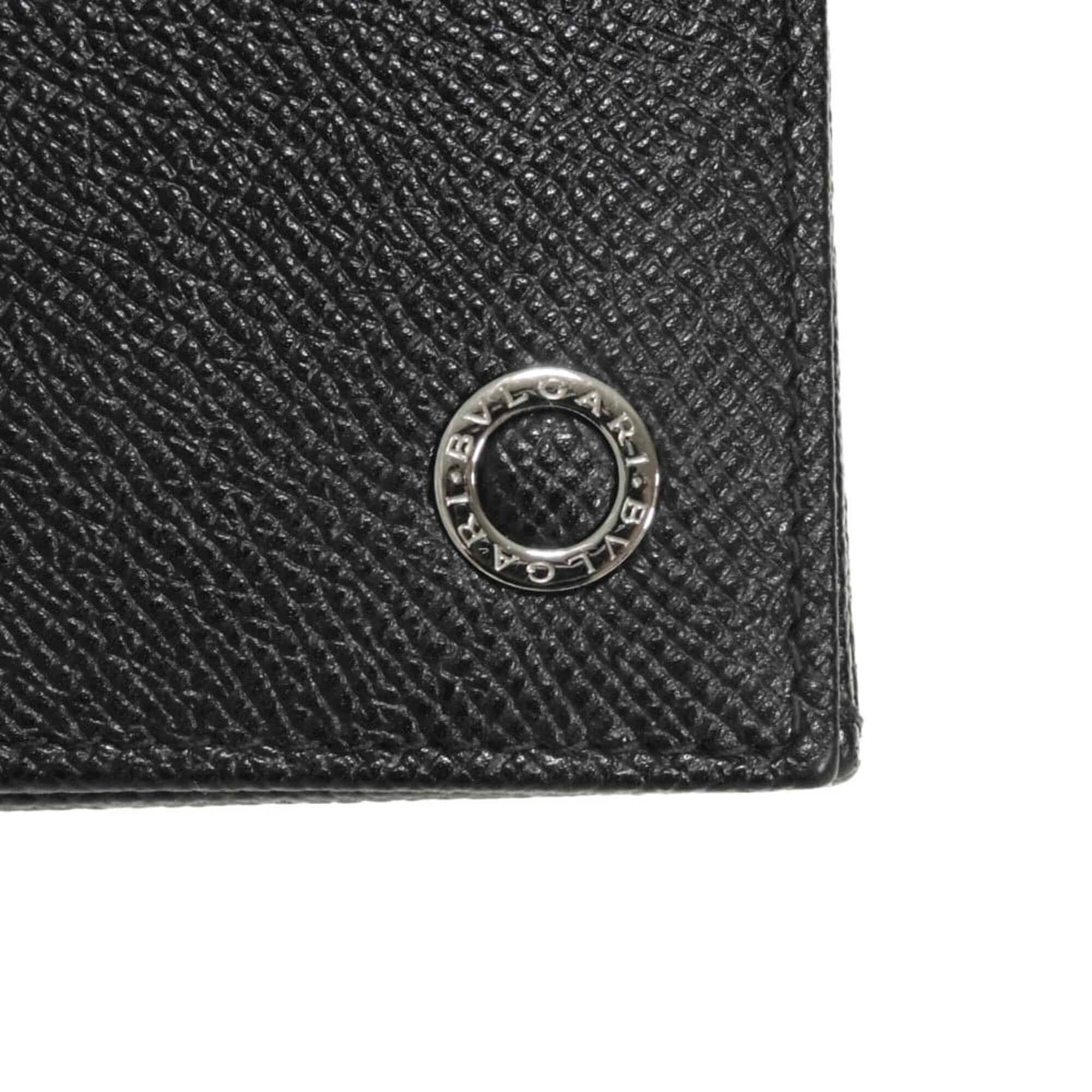 Bvlgari Black Leather Long Wallet (Bi-Fold) (Pre-Owned)