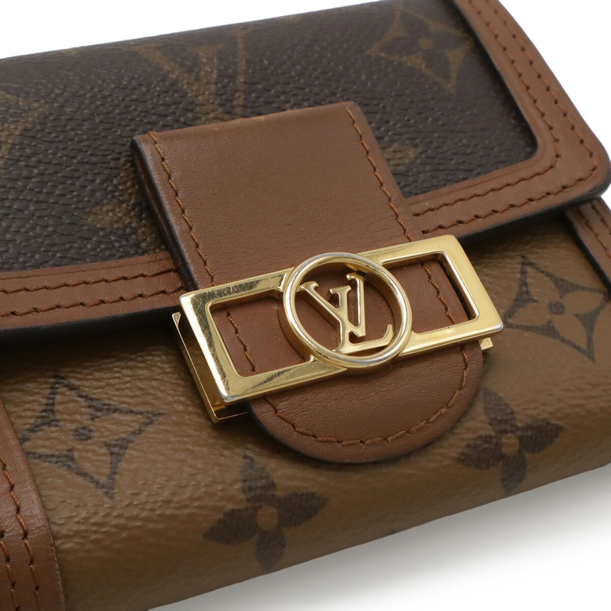 Louis Vuitton Galle Light Brown Monogram Monogram Monogram Reverse Wallet (Tri-Fold) (Pre-Owned)