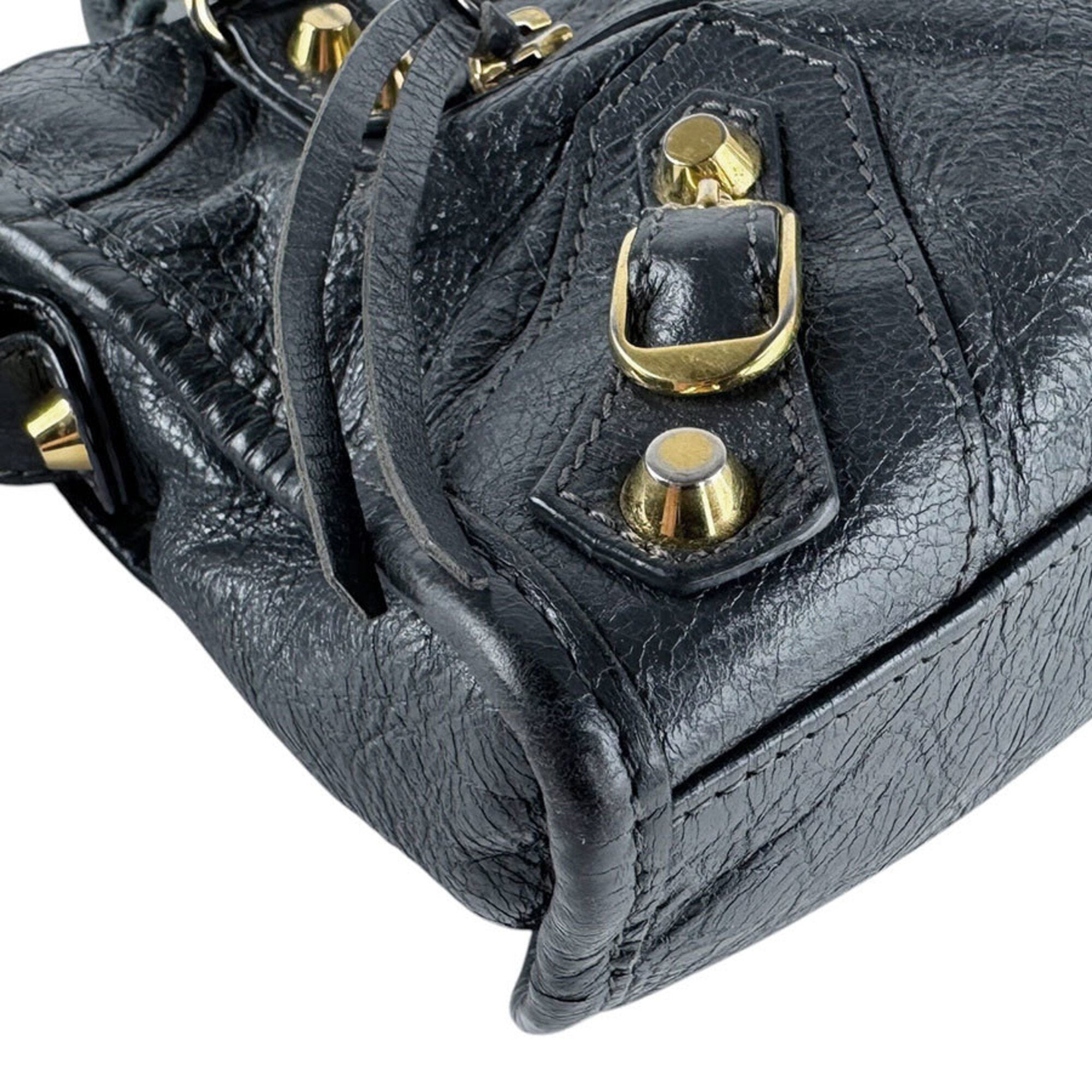 Balenciaga Gray Leather Handbag Shoulder Bag (Pre-Owned)