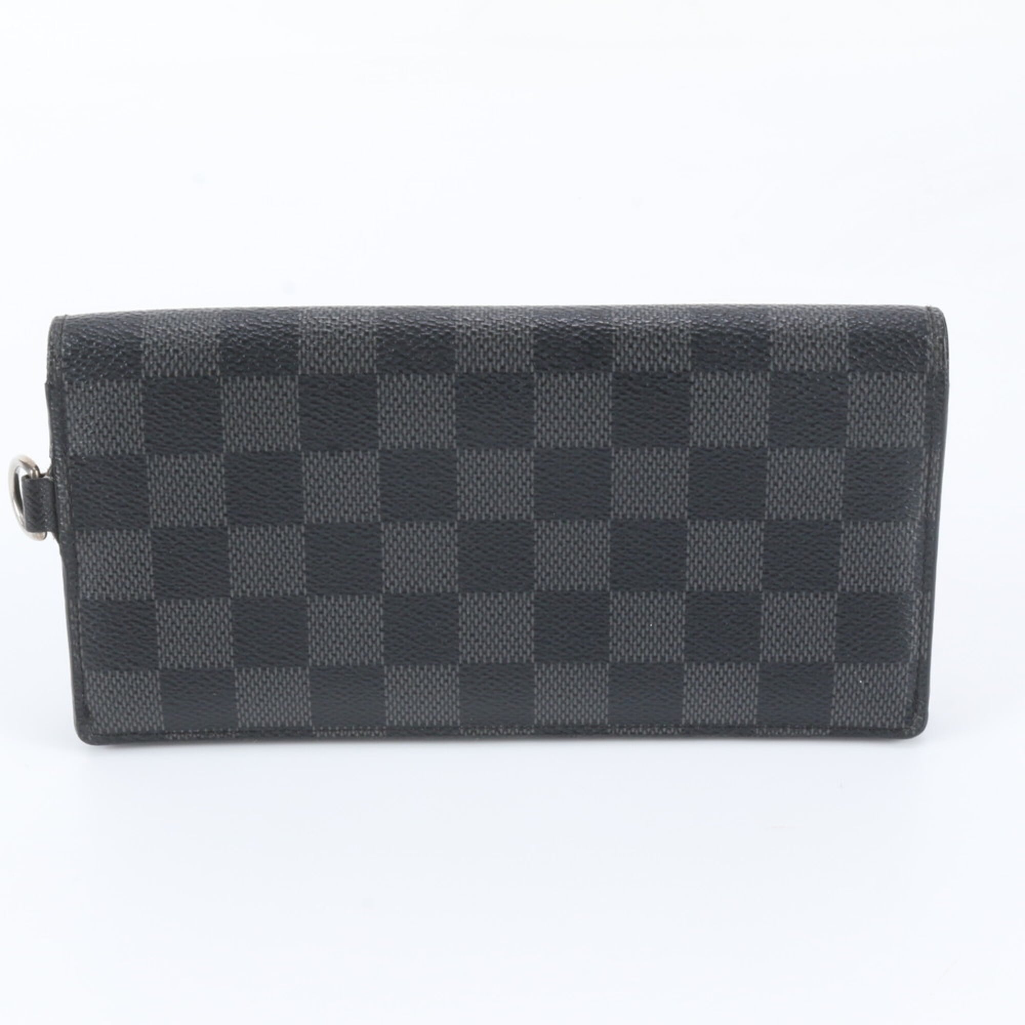 Louis Vuitton Black Leather Coated Canvas Long Wallet (Bi-Fold) (Pre-Owned)