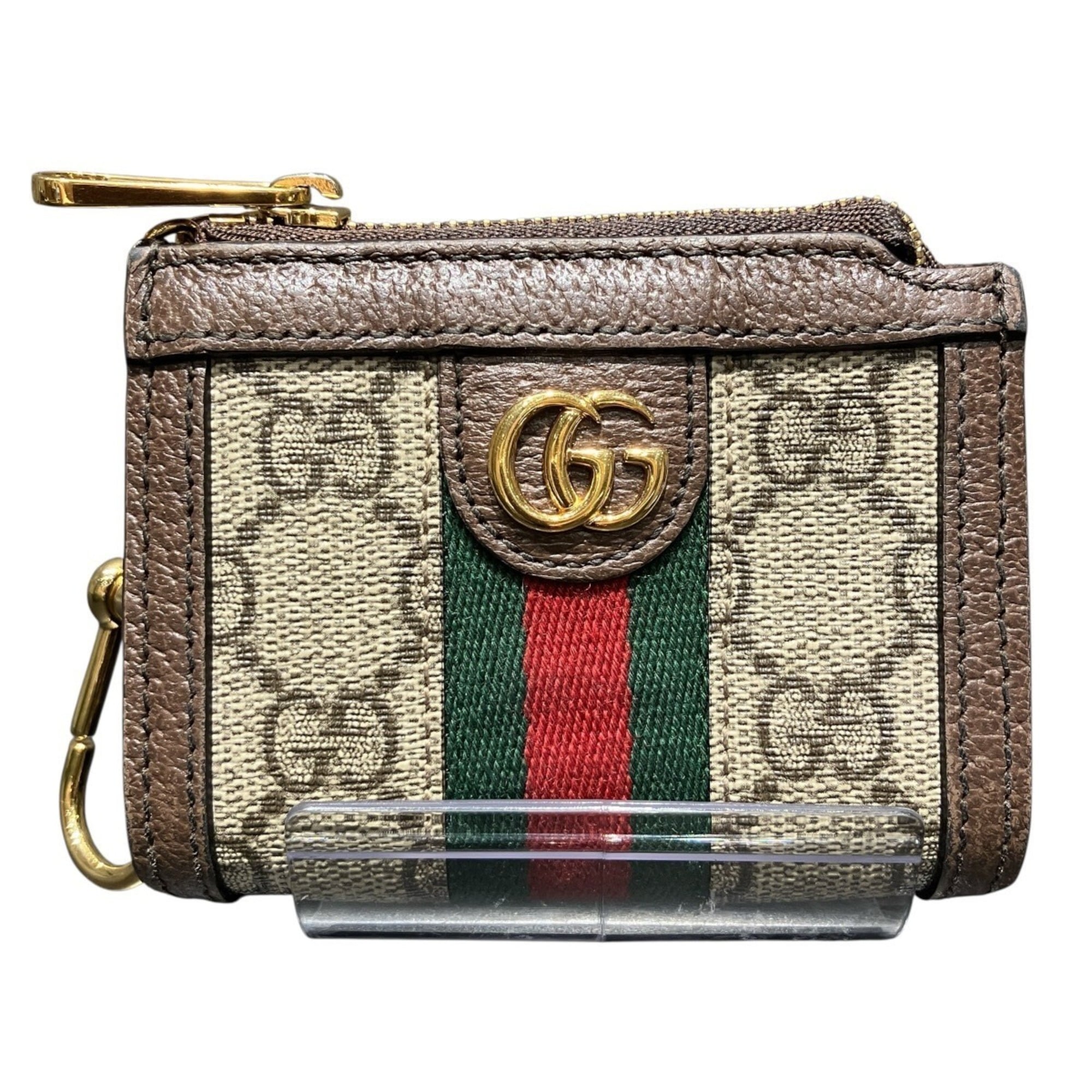 Gucci Beige Brown Gg Supreme Coin Purse/Coin Case (Pre-Owned)
