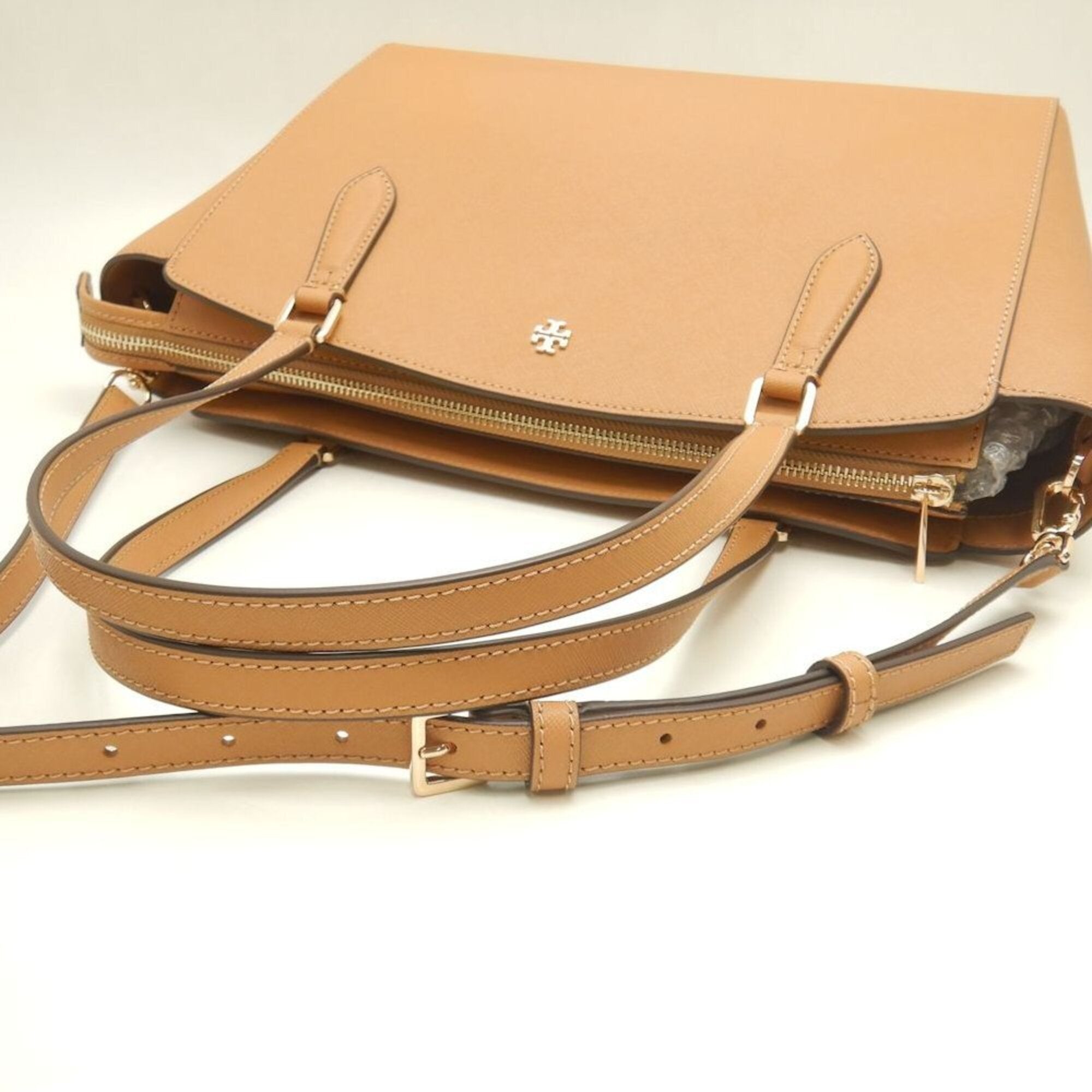 Tory Burch Camel Leather Tote Bag (Pre-Owned)