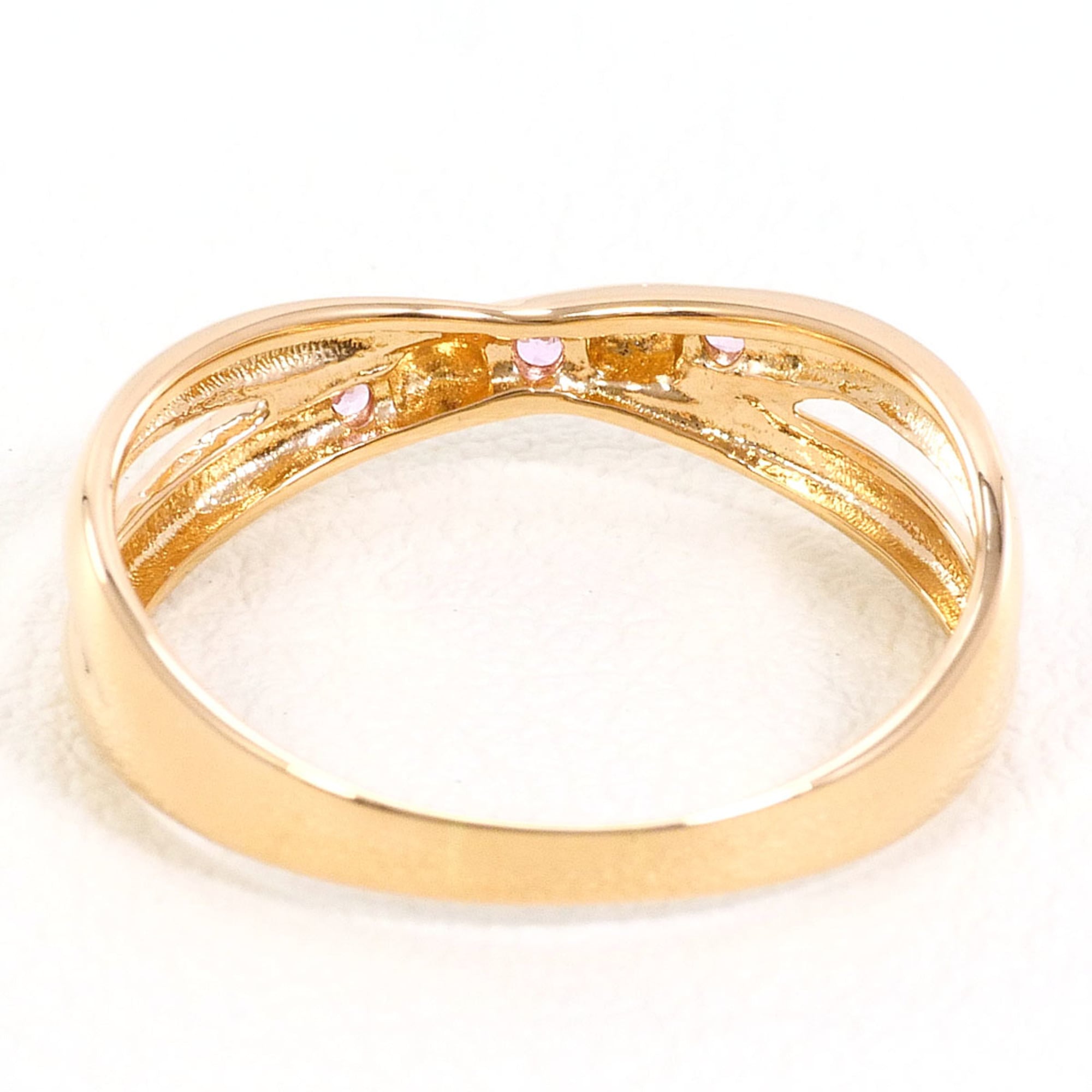 Unbranded Pink Gold Pink Pink Gold (18K) Band Ring (Pre-Owned)