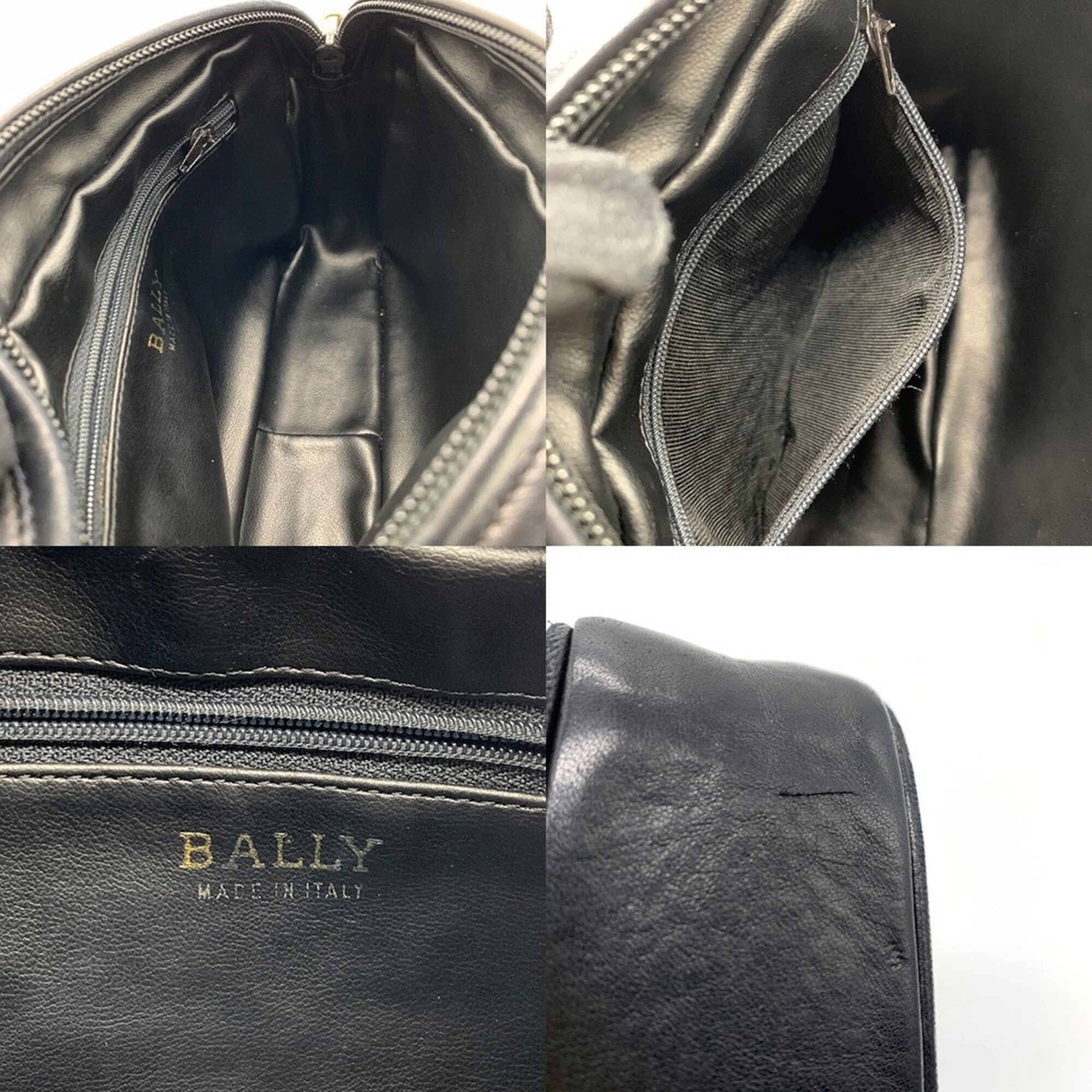 Bally Black Leather Shoulder Bag (Pre-Owned)