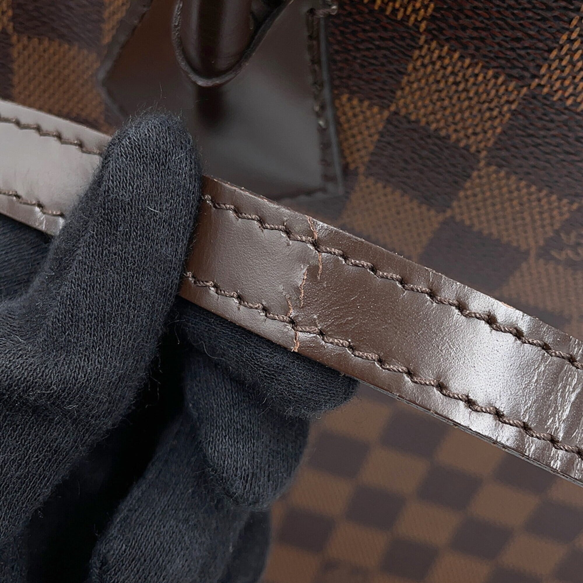 Louis Vuitton Damier Brown Damier Canvas Ebene Handbag Shoulder Bag Tote Bag (Pre-Owned)