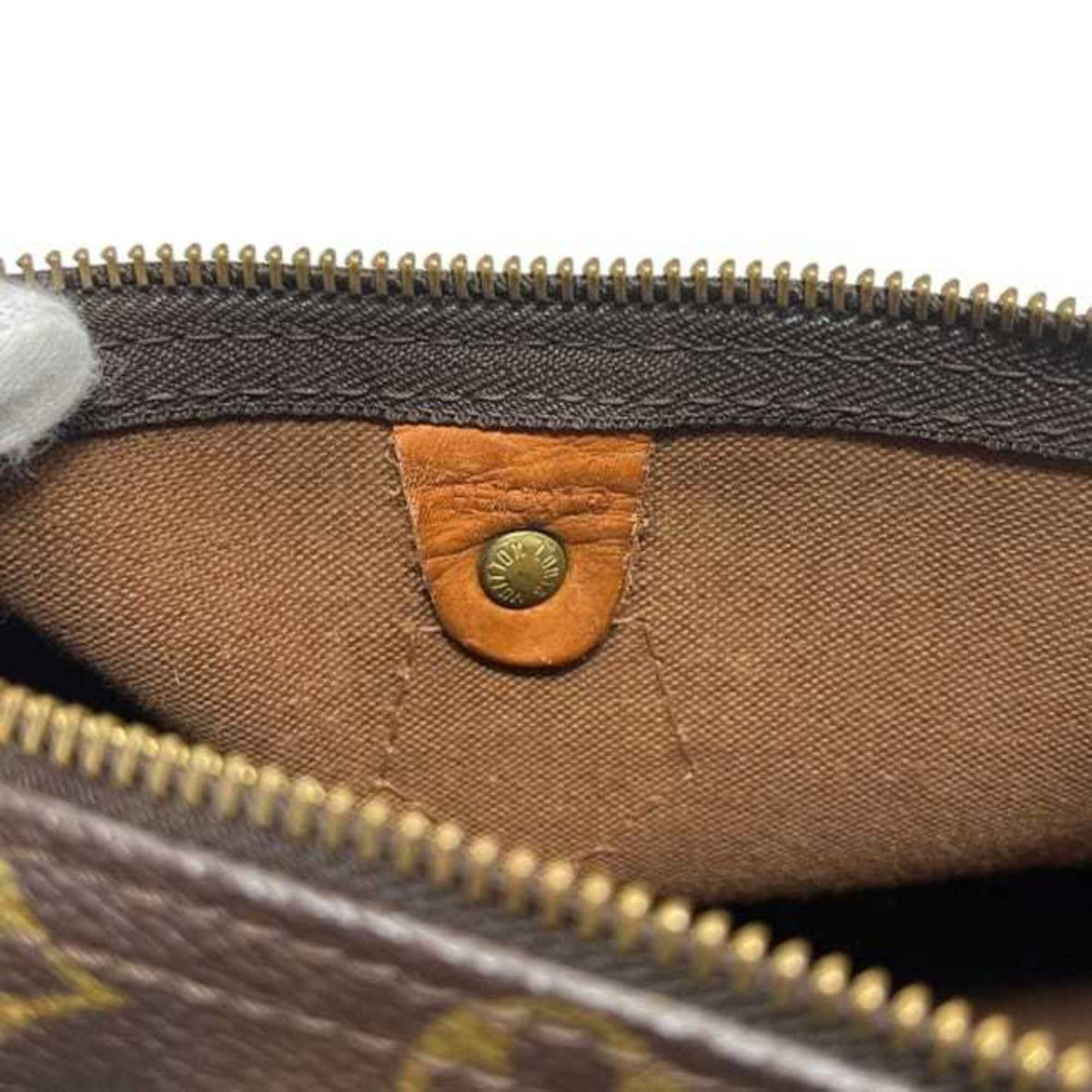Louis Vuitton Black Brown Monogram Canvas Leather Handbag (Pre-Owned)