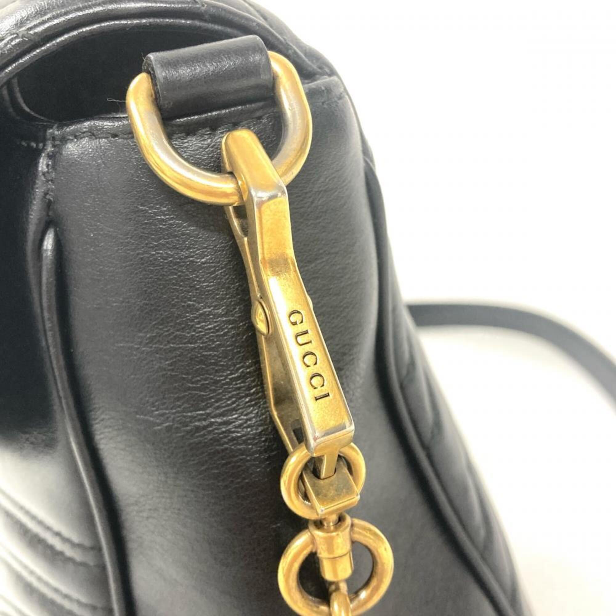 Gucci Black Leather Shoulder Bag (Pre-Owned)