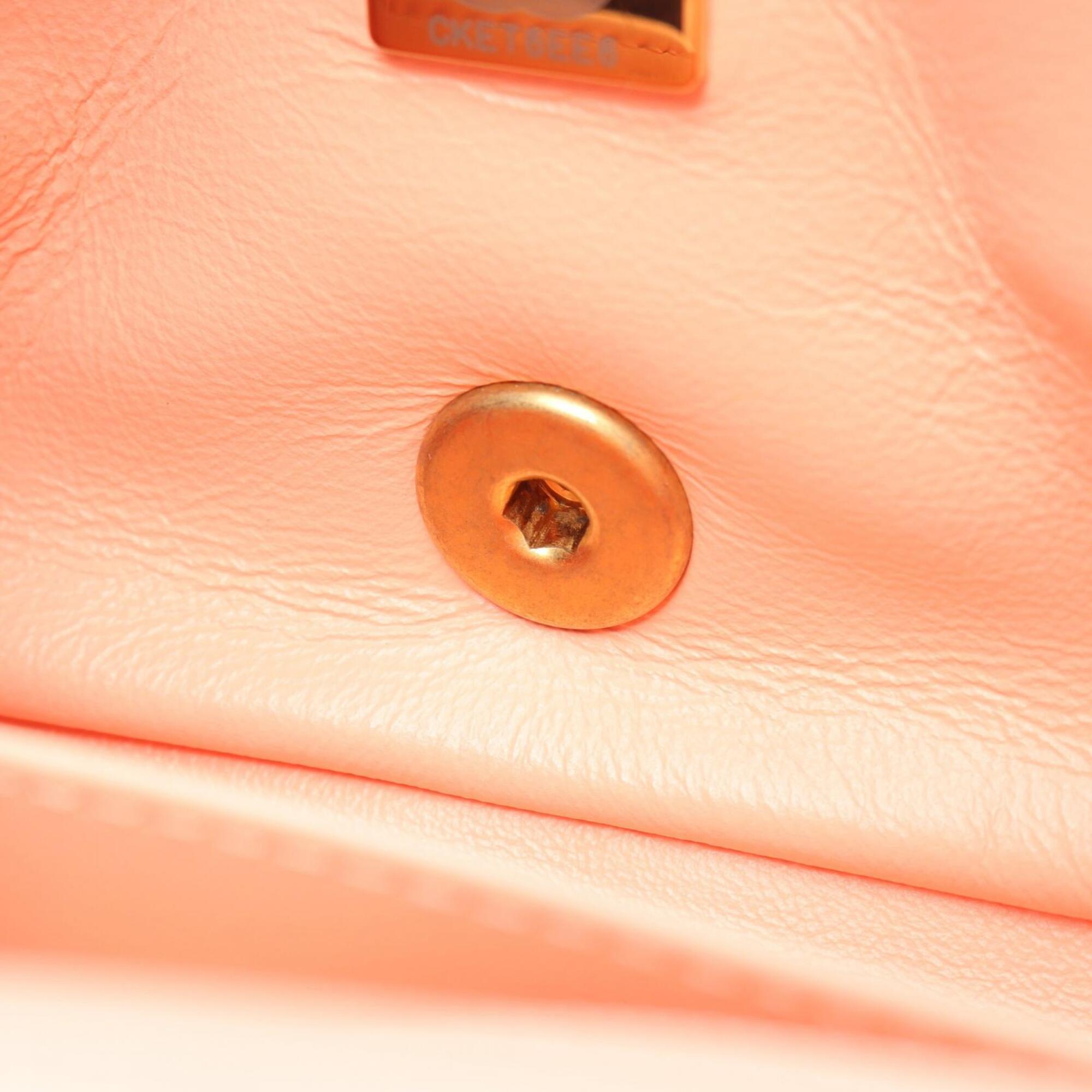 Chanel Pink Leather Handbag Shoulder Bag (Pre-Owned)
