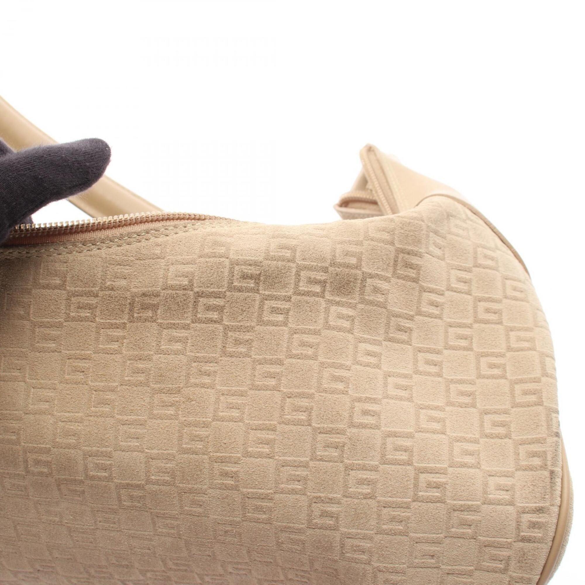 Gucci Beige Suede Leather Handbag Shoulder Bag (Pre-Owned)
