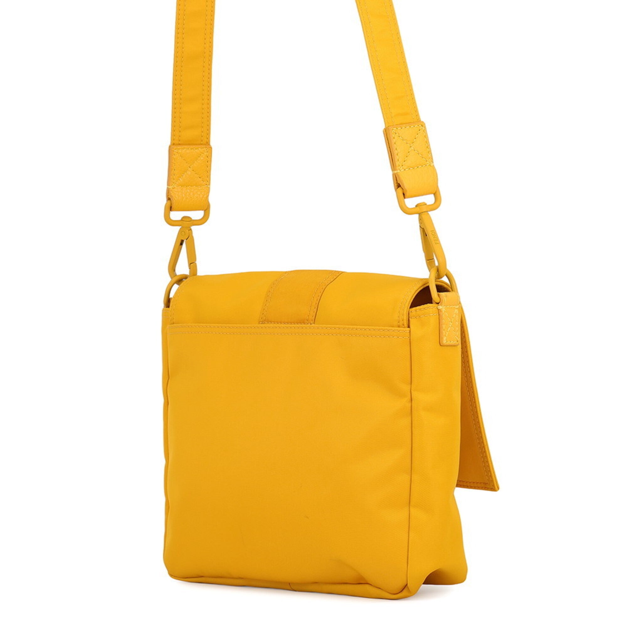 Fendi Yellow Nylon Shoulder Bag (Pre-Owned)