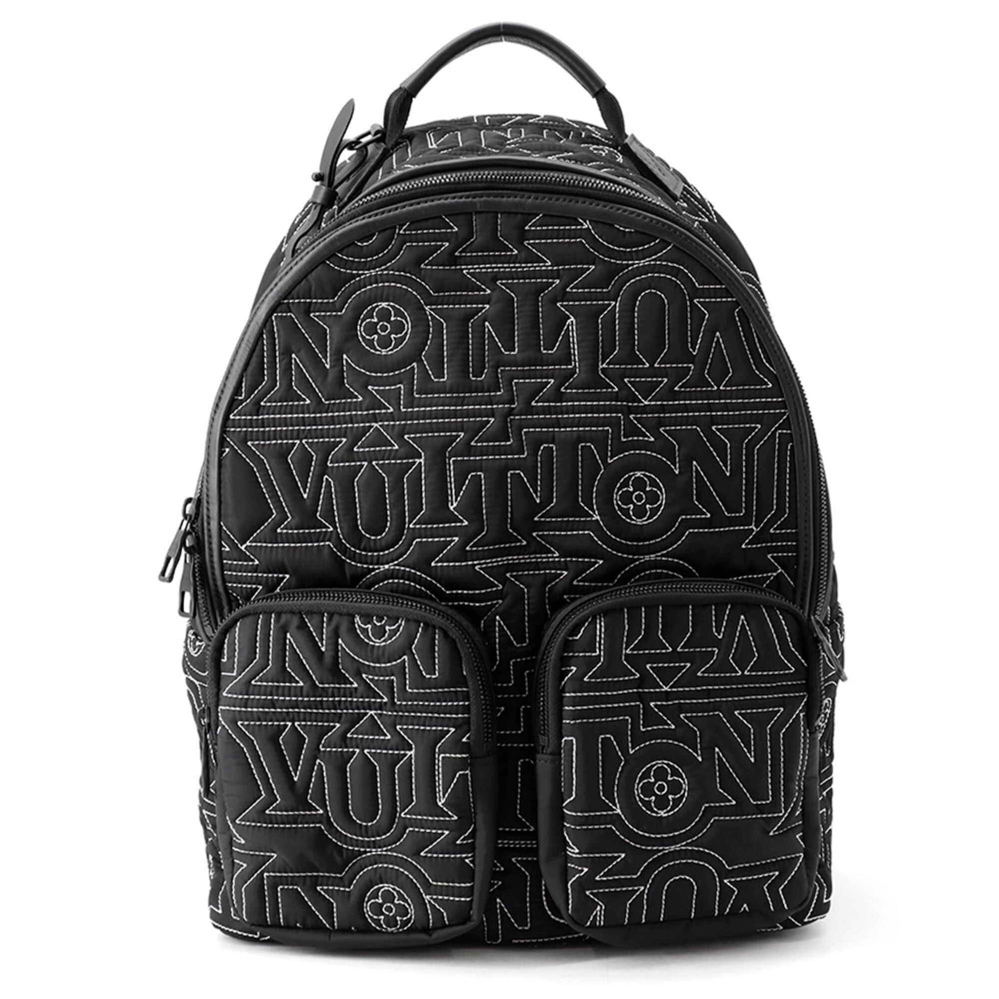 Louis Vuitton Black Monogram Noir Nylon Backpack Handbag (Pre-Owned)