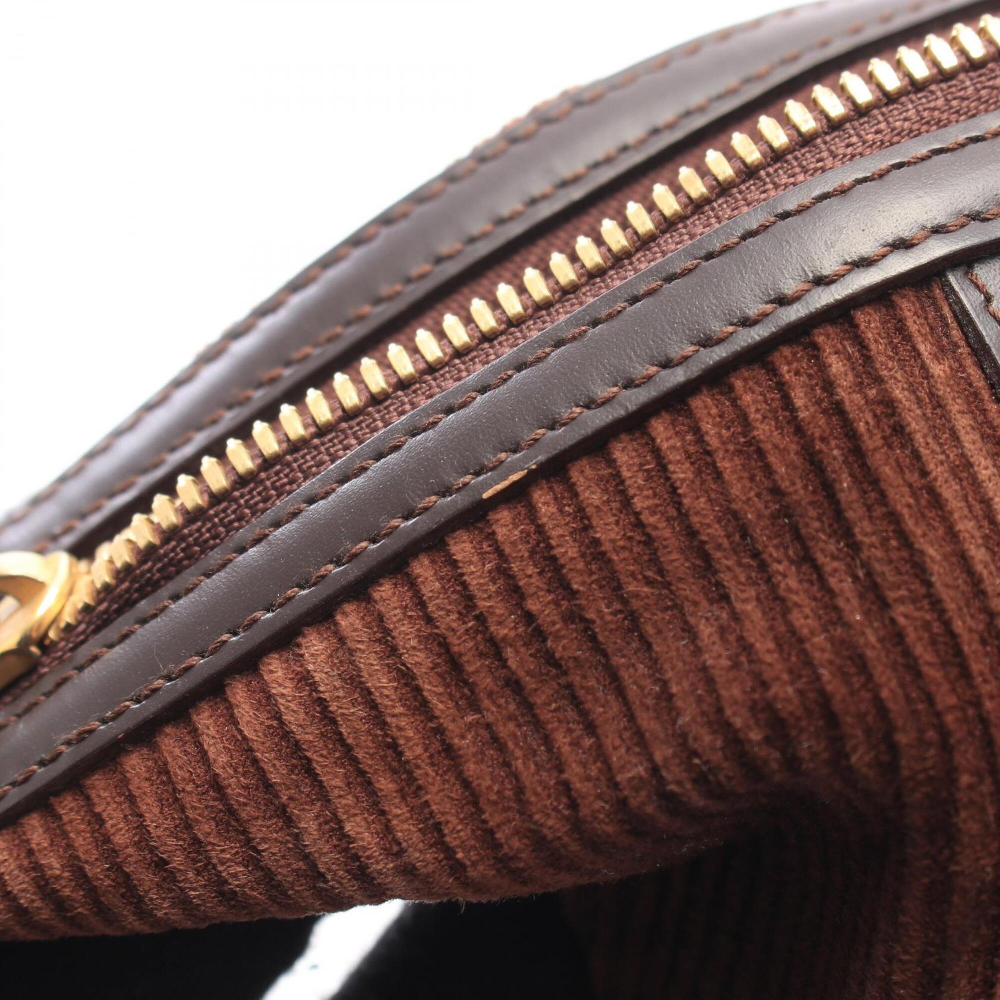 Salvatore Ferragamo Brown Leather Fabric Handbag (Pre-Owned)