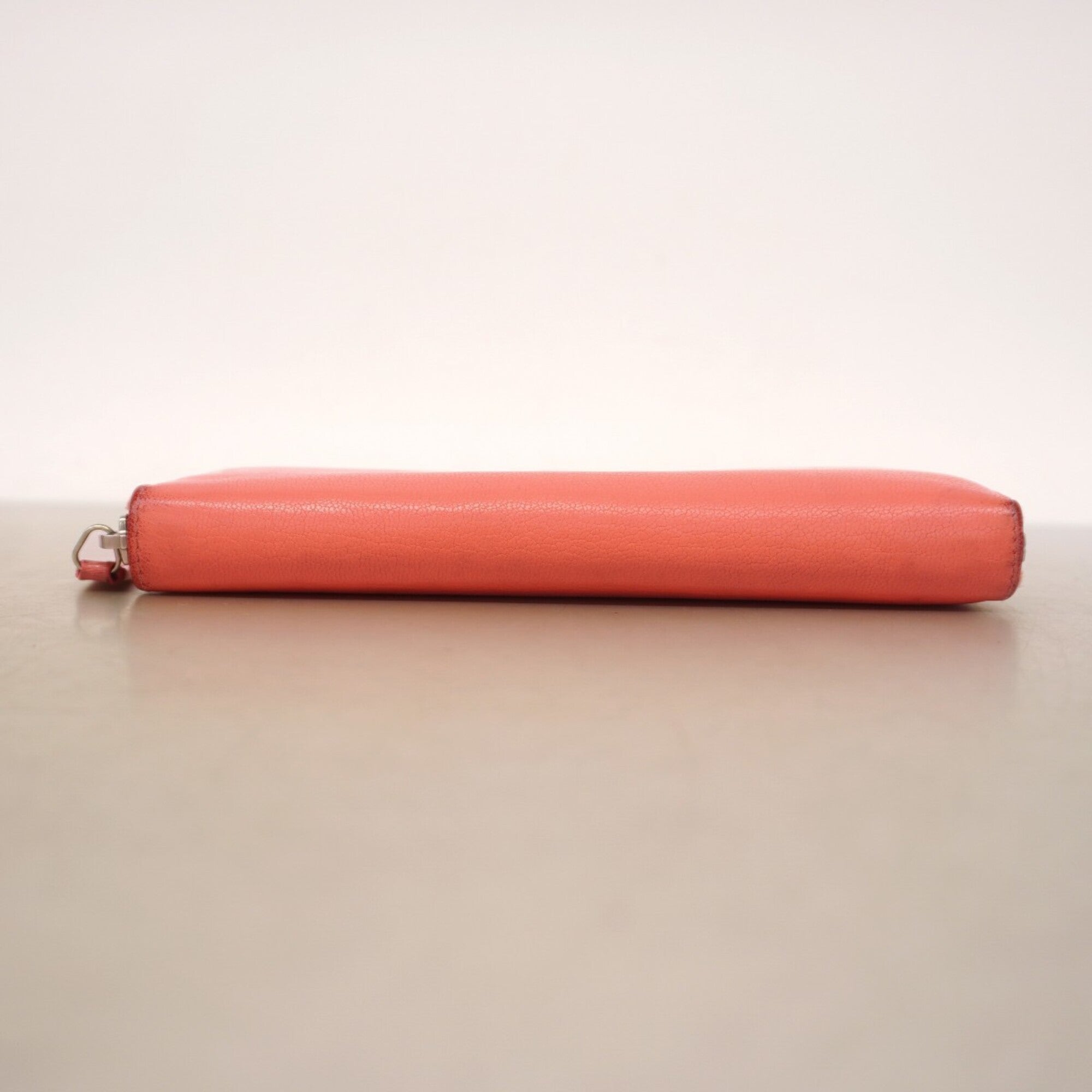 Chanel Pink Leather Long Wallet (Bi-Fold) (Pre-Owned)