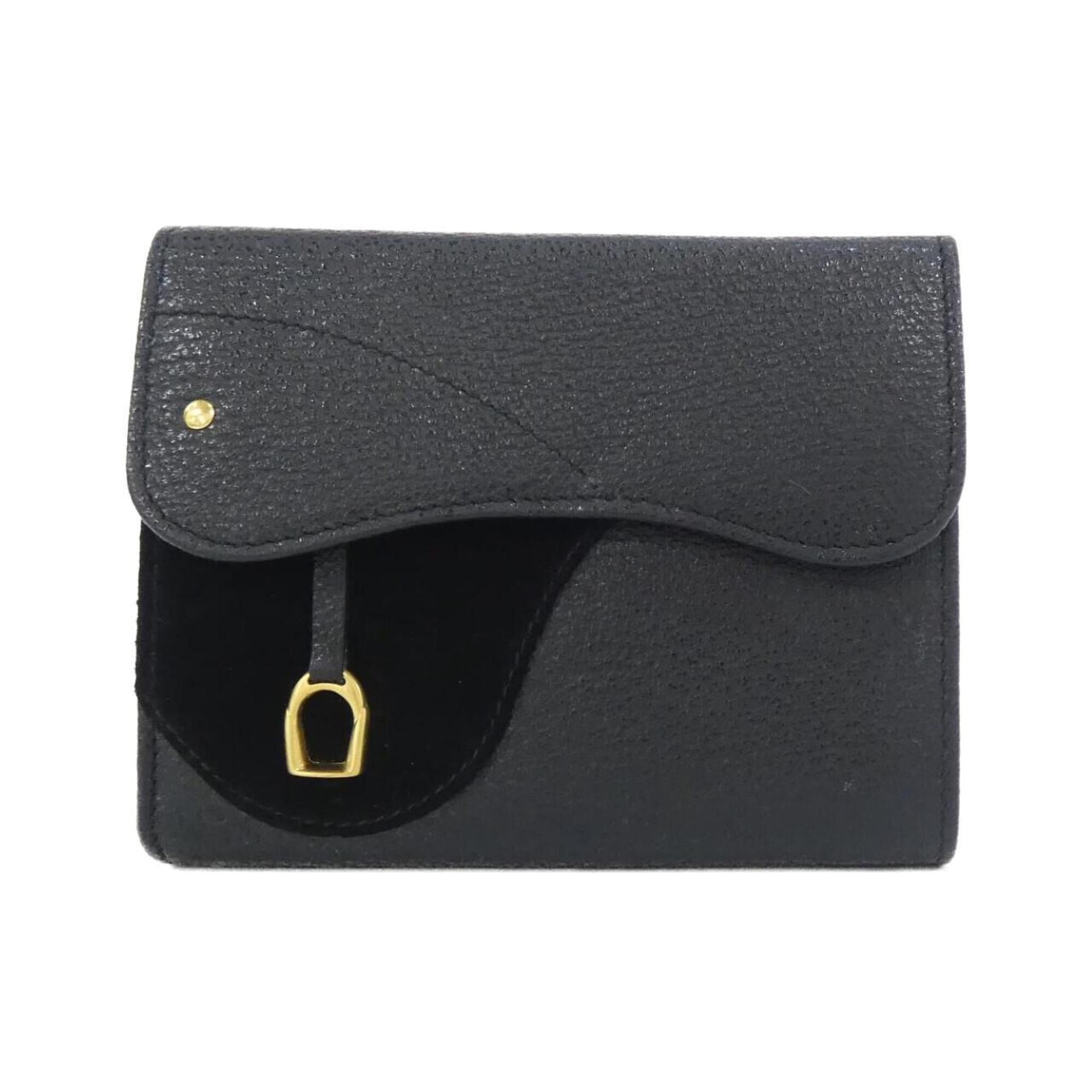 Gucci Black Leather Suede Wallet (Bi-Fold) (Pre-Owned)