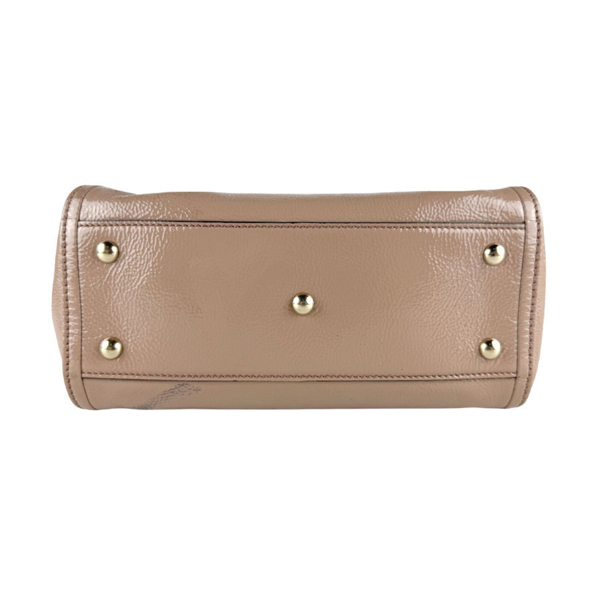 Gucci Pink Beige Patent Leather Handbag Shoulder Bag (Pre-Owned)