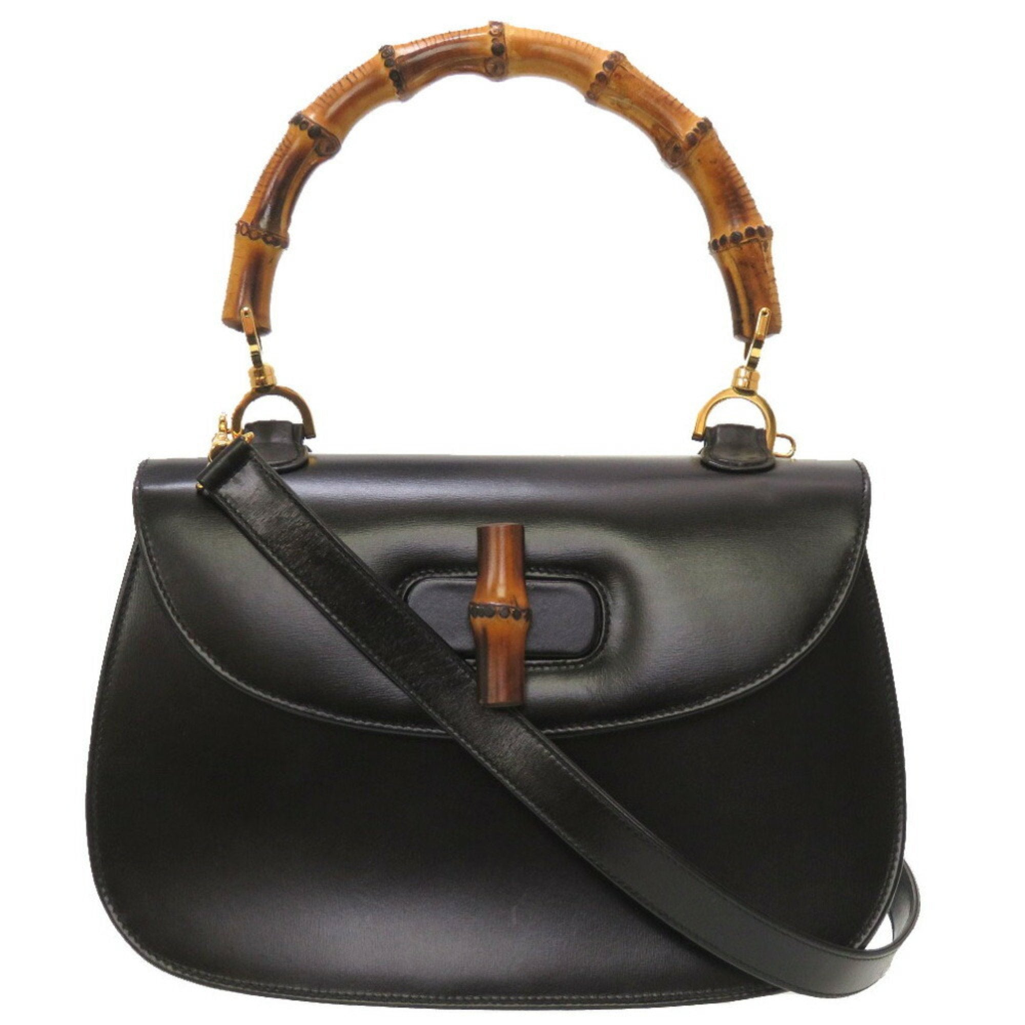 Gucci Black Leather Handbag (Pre-Owned)