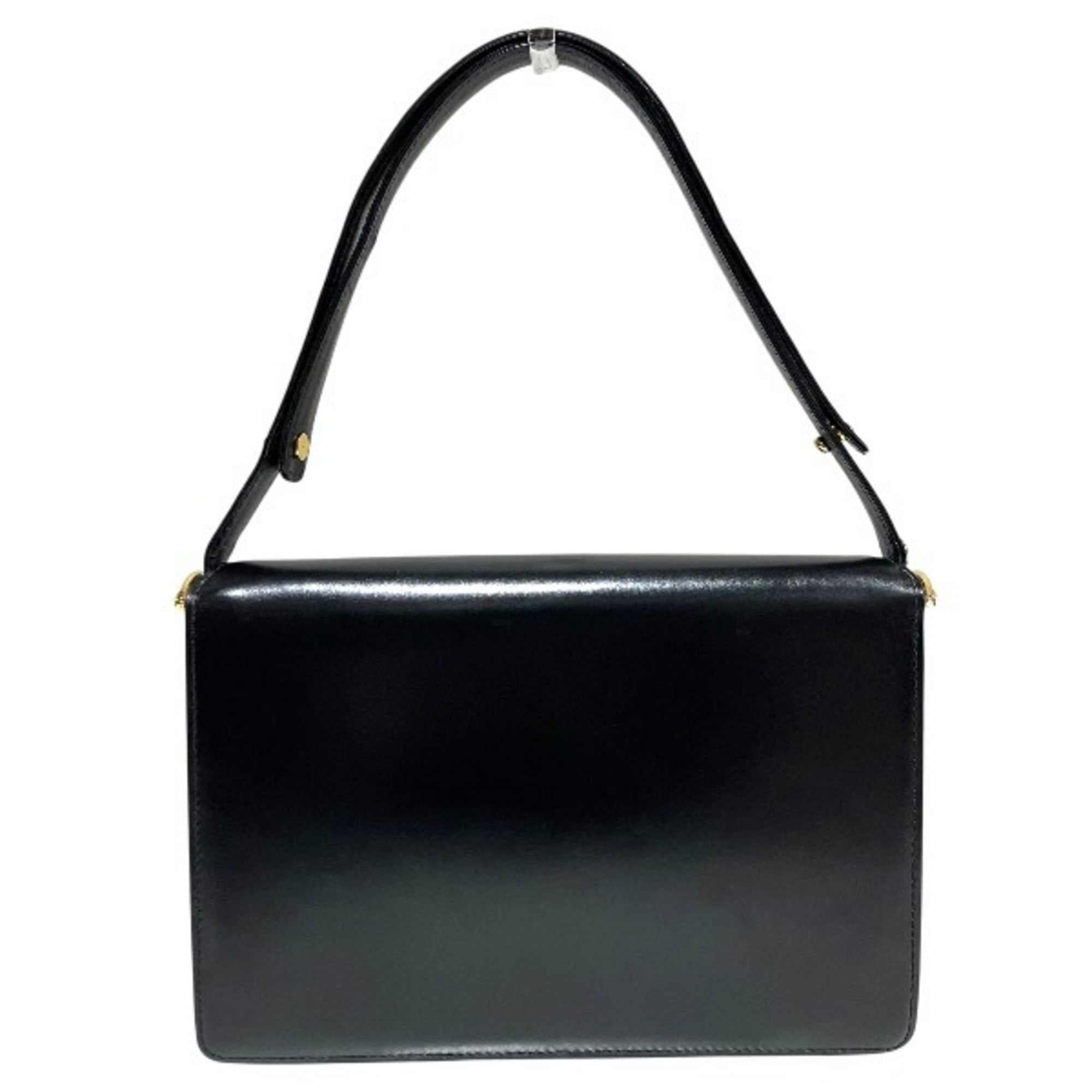 Gucci Black Leather Handbag Shoulder Bag (Pre-Owned)