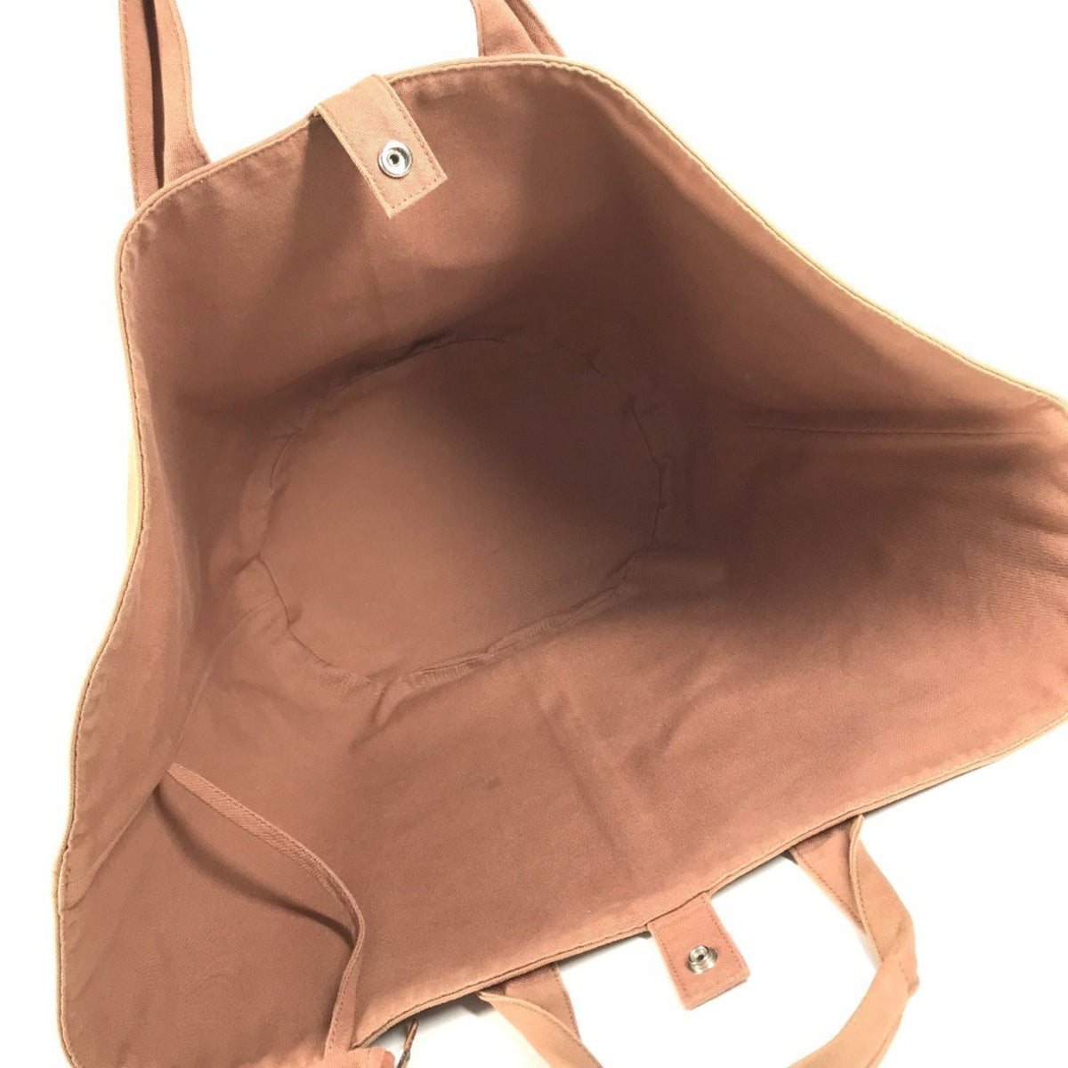 Hermes Brown Cotton Beach Bag Shoulder Bag Tote Bag (Pre-Owned)