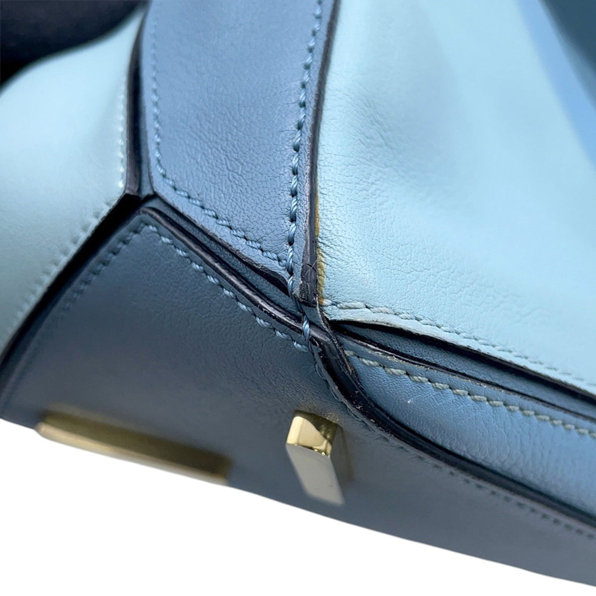 Loewe Light Blue Multi-Color Leather Handbag Shoulder Bag (Pre-Owned)