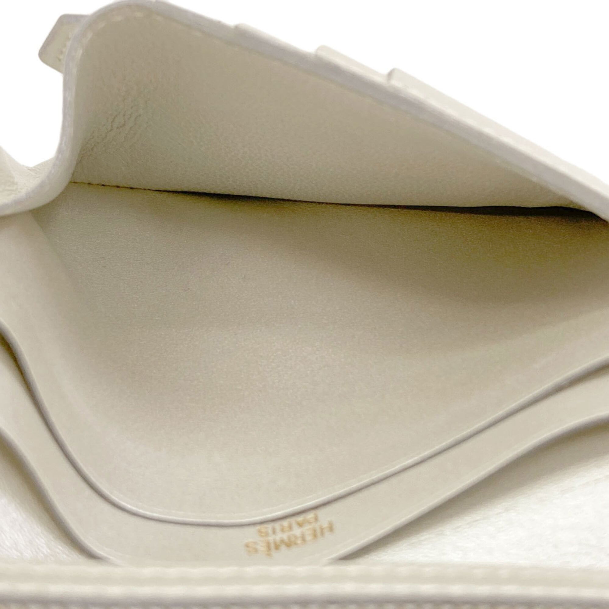 Hermes Silver Box Calf Leather Wallet (Bi-Fold) (Pre-Owned)