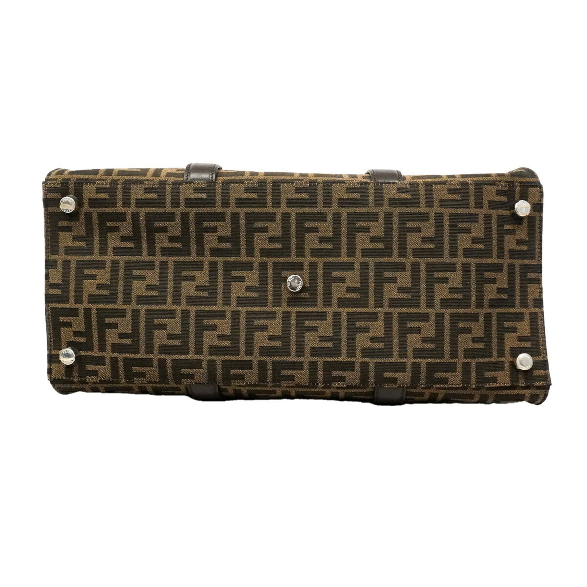 Fendi Brown Nylon Canvas Tote Bag (Pre-Owned)