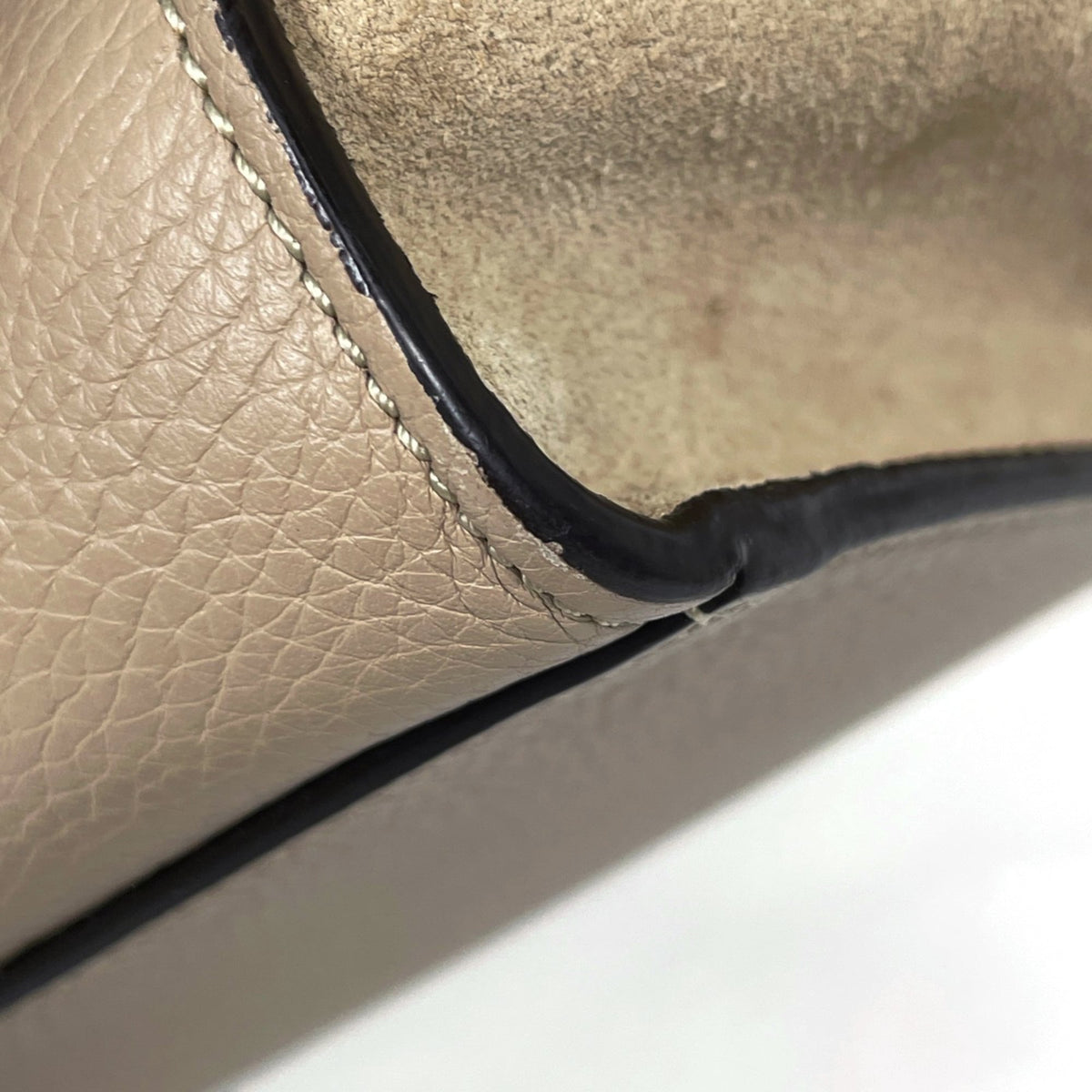 Celine Beige Leather Suede Handbag (Pre-Owned)