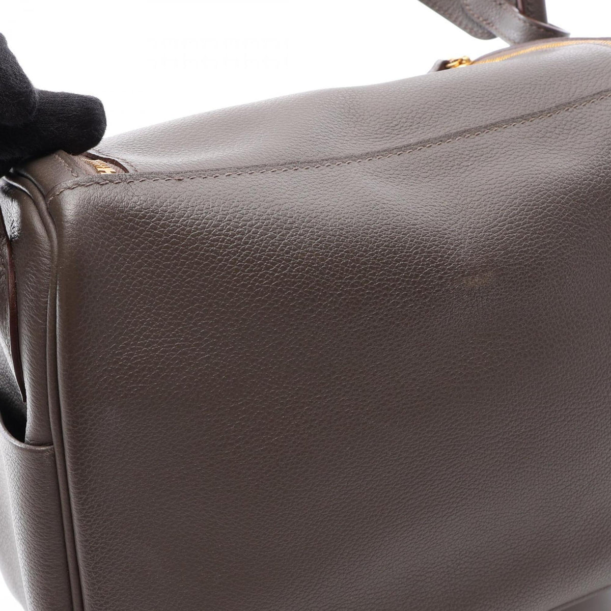 Hermes Etain Gray Evercalf Leather Handbag Shoulder Bag (Pre-Owned)