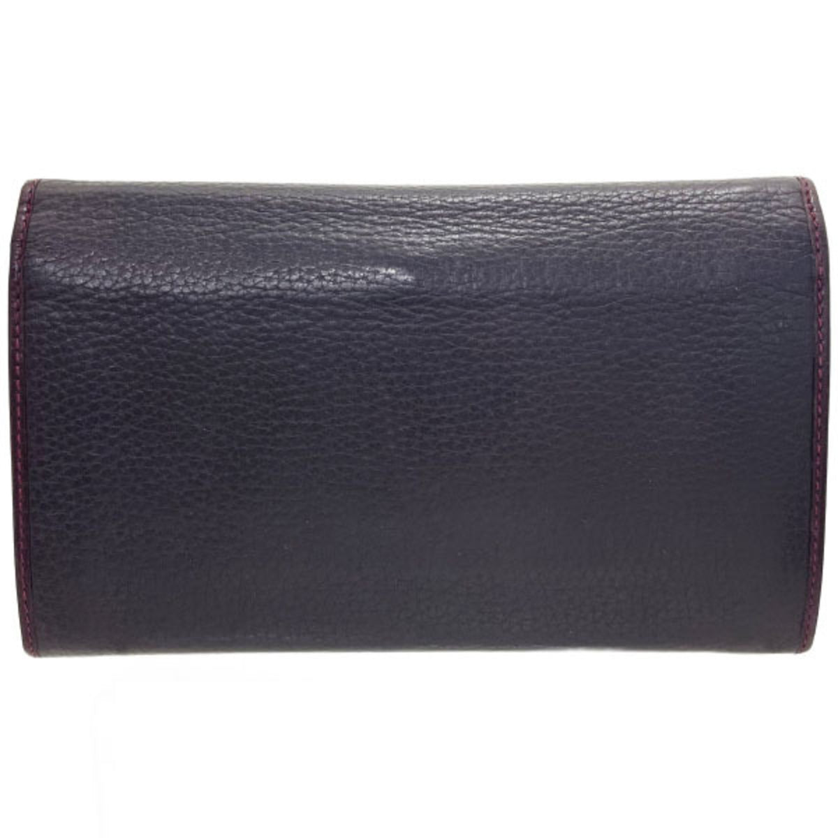 Gucci Bordeaux Leather Long Wallet (Bi-Fold) (Pre-Owned)