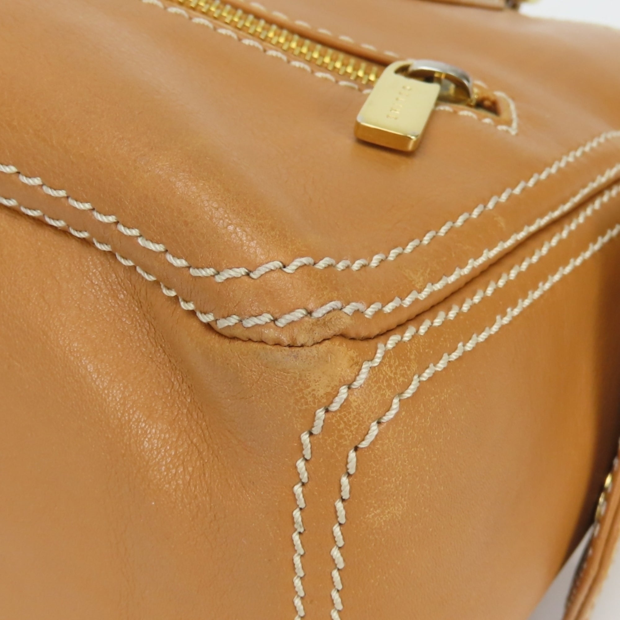 Celine Boogie Brown Camel Leather Handbag (Pre-Owned)