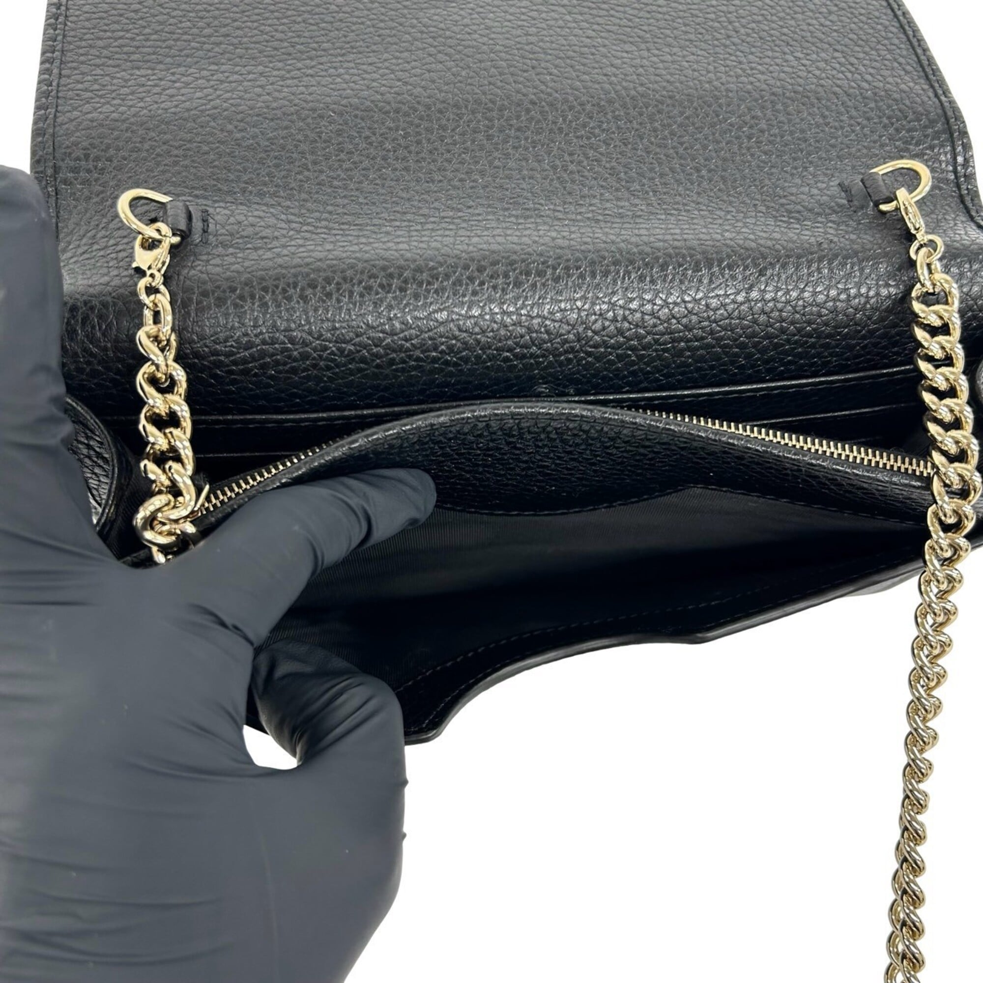 Gucci Black Leather Shoulder Bag (Pre-Owned)