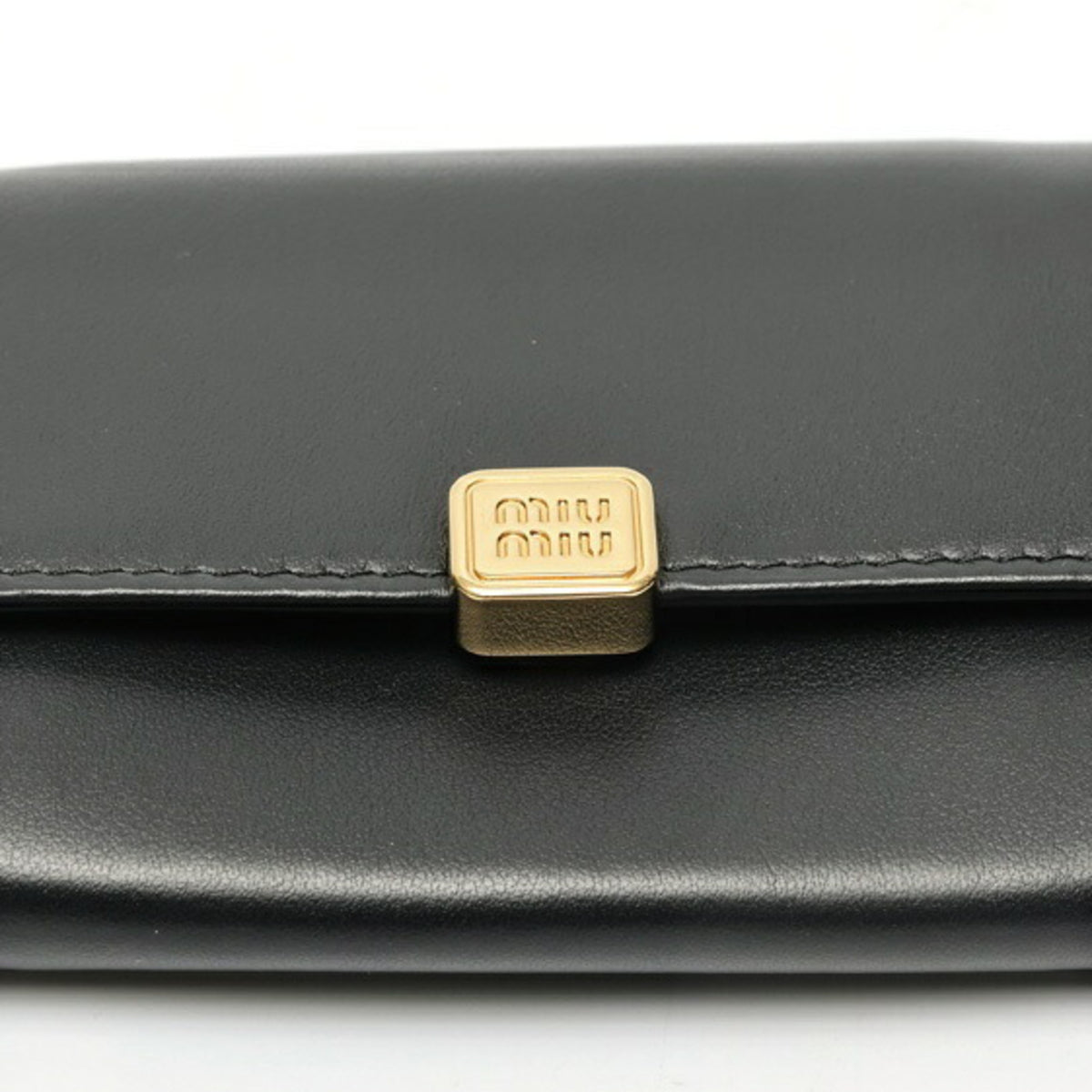 Miu Miu Black Leather Coin Purse/Coin Case (Pre-Owned)