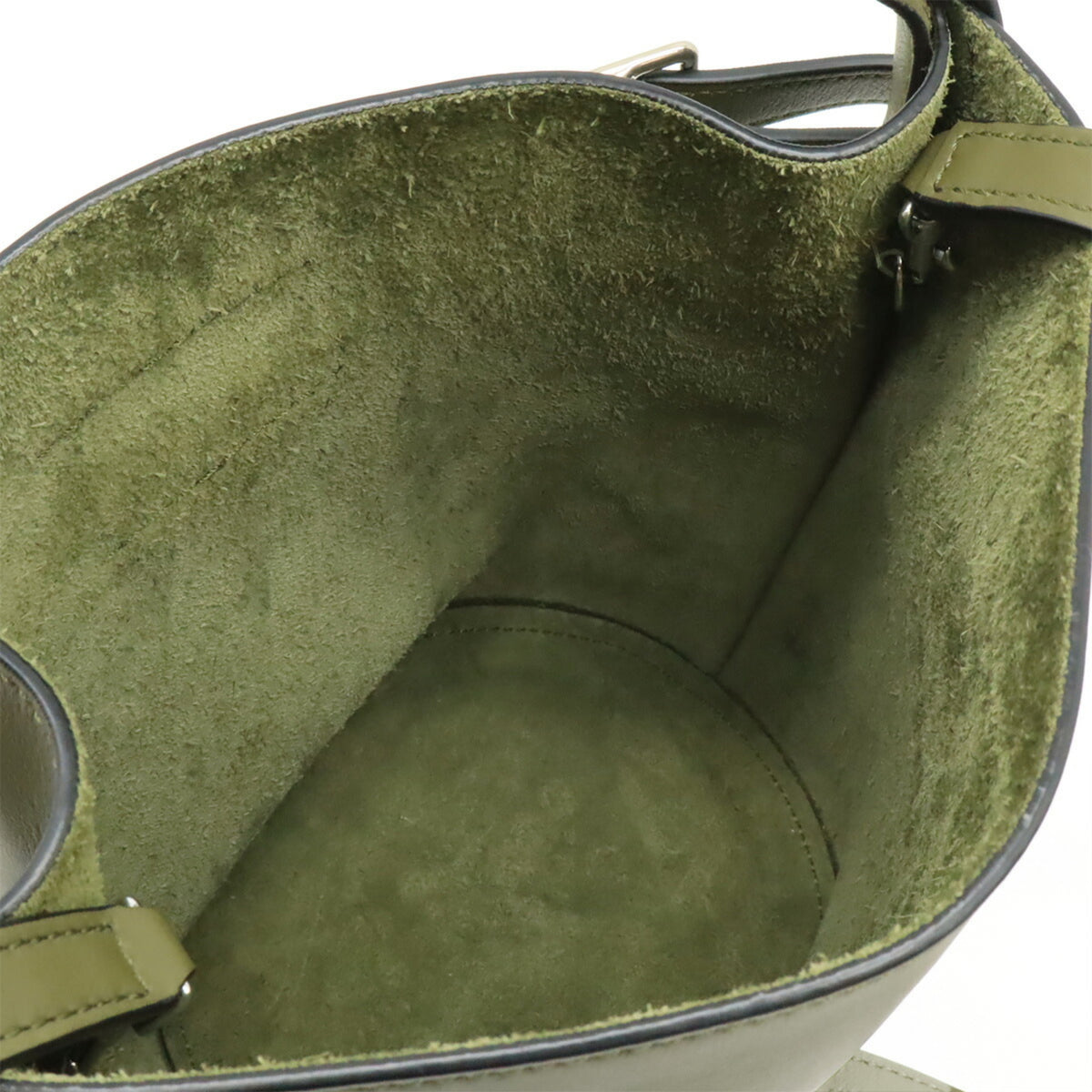 Celine Green Khaki Leather Handbag Shoulder Bag (Pre-Owned)