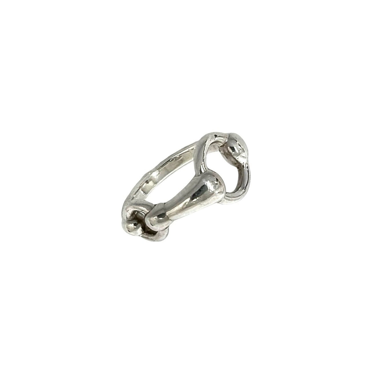 Hermes Silver Silver 925 Band Ring (Pre-Owned)
